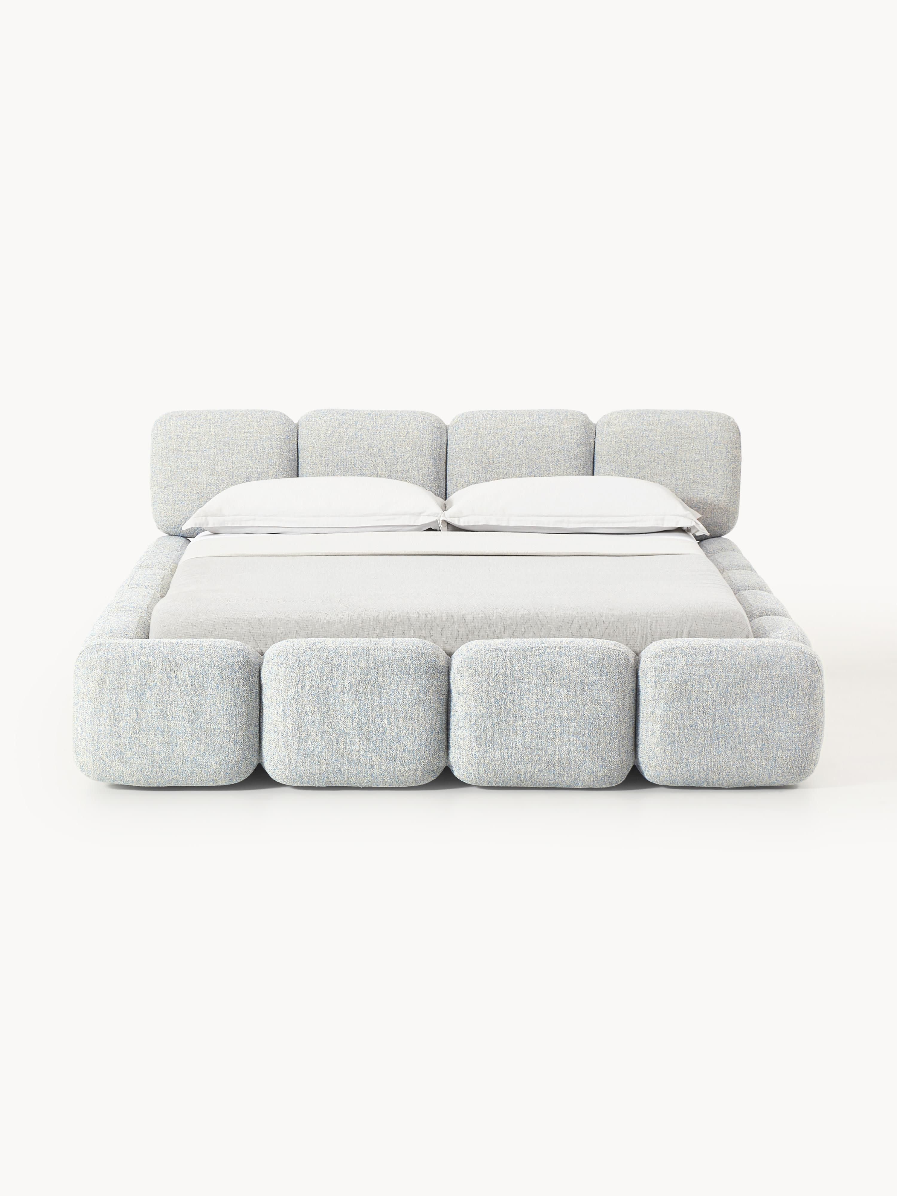 Polsterbett Tayla aus Bouclé mit Stauraum