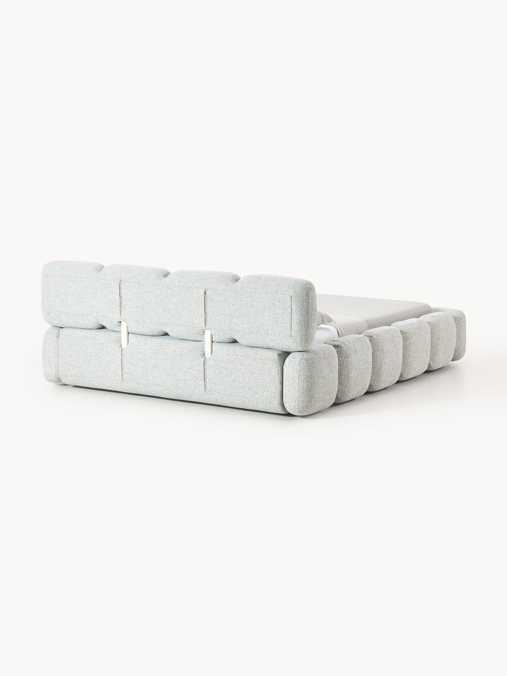 Polsterbett Tayla aus Bouclé mit Stauraum