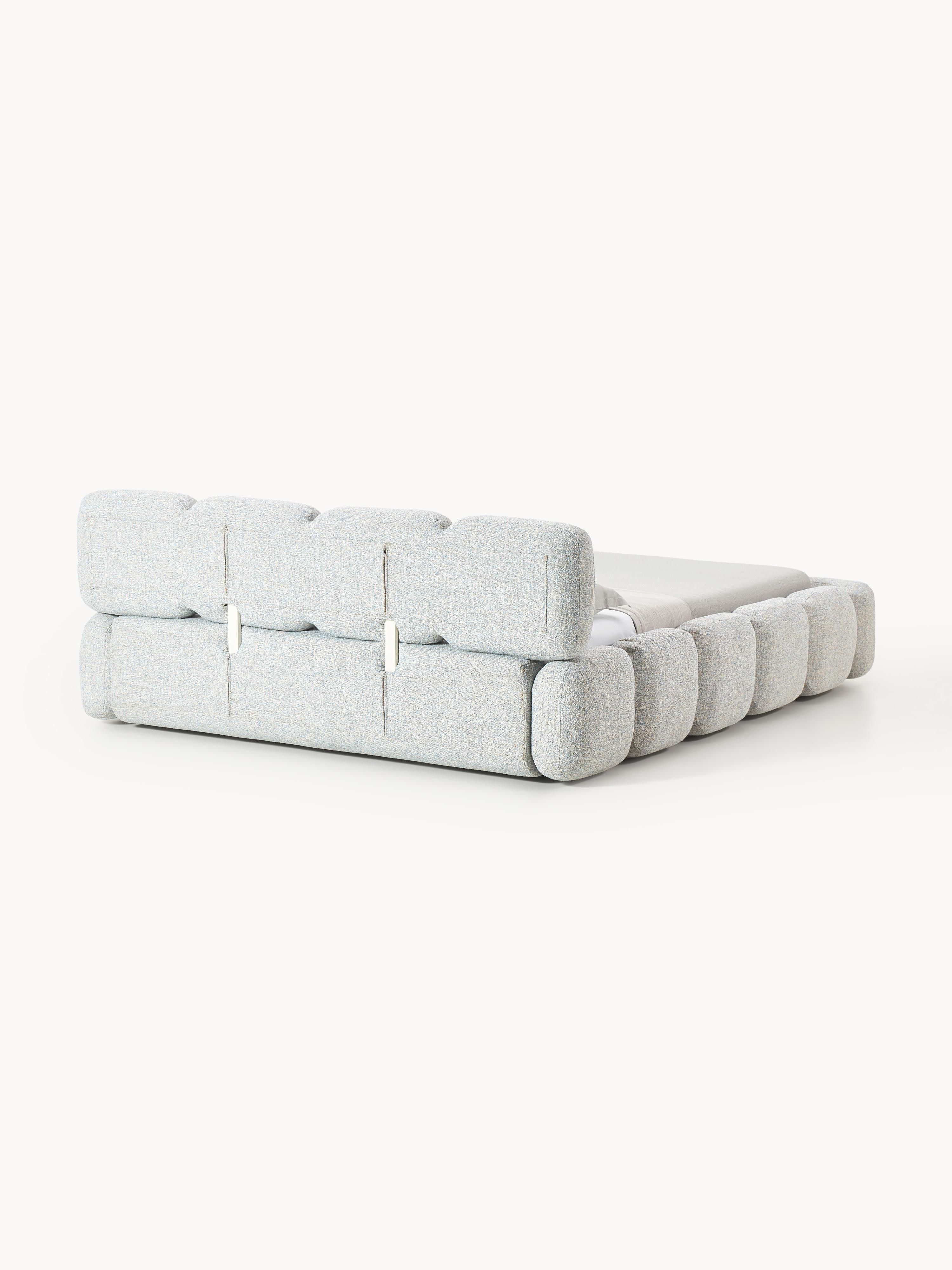 Polsterbett Tayla aus Bouclé mit Stauraum
