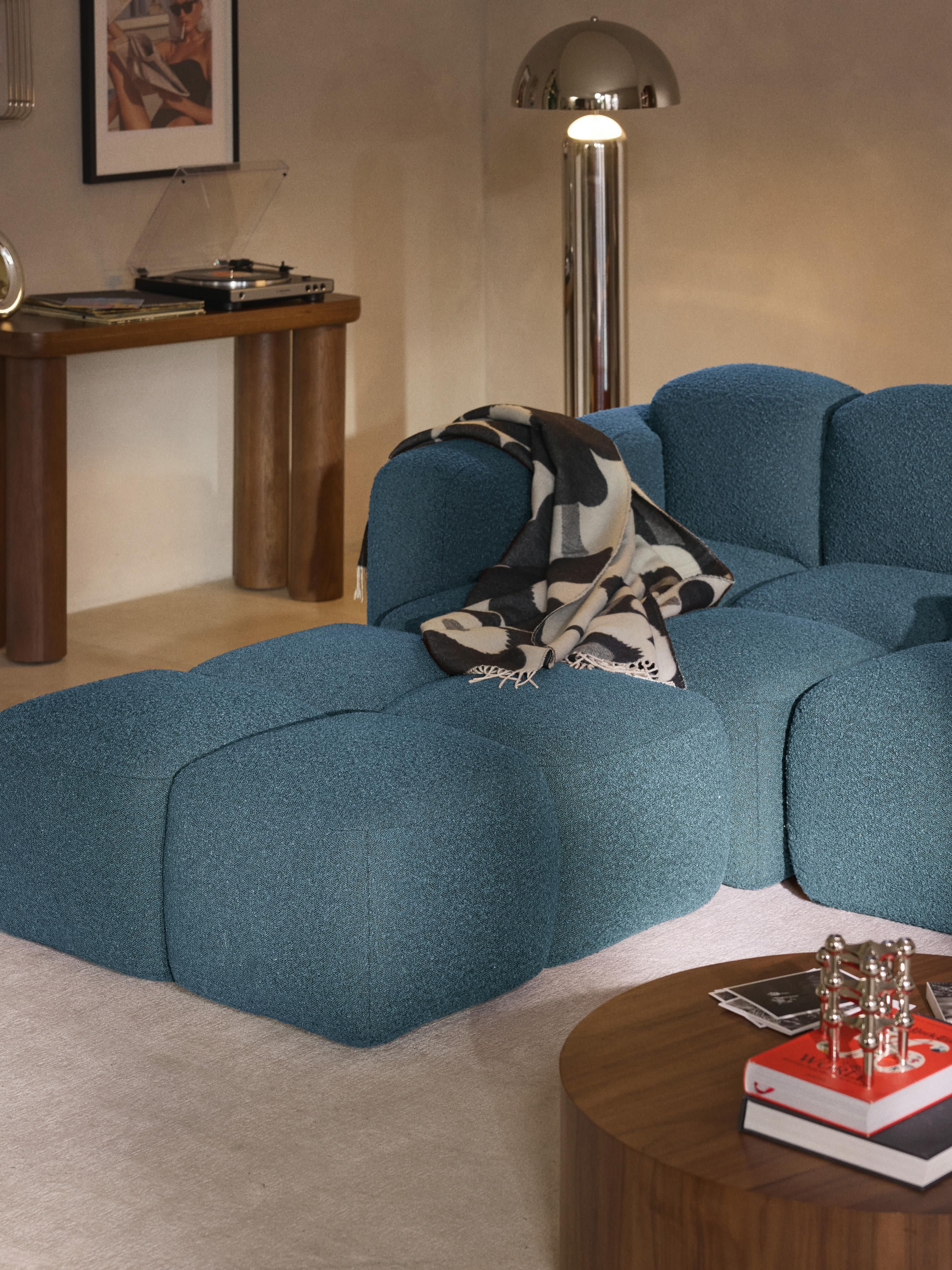 Sofa-Hocker Tayla aus Bouclé