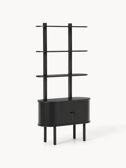 Galeriebild 1 - Schmales Regal Calary mit geriffelter Front