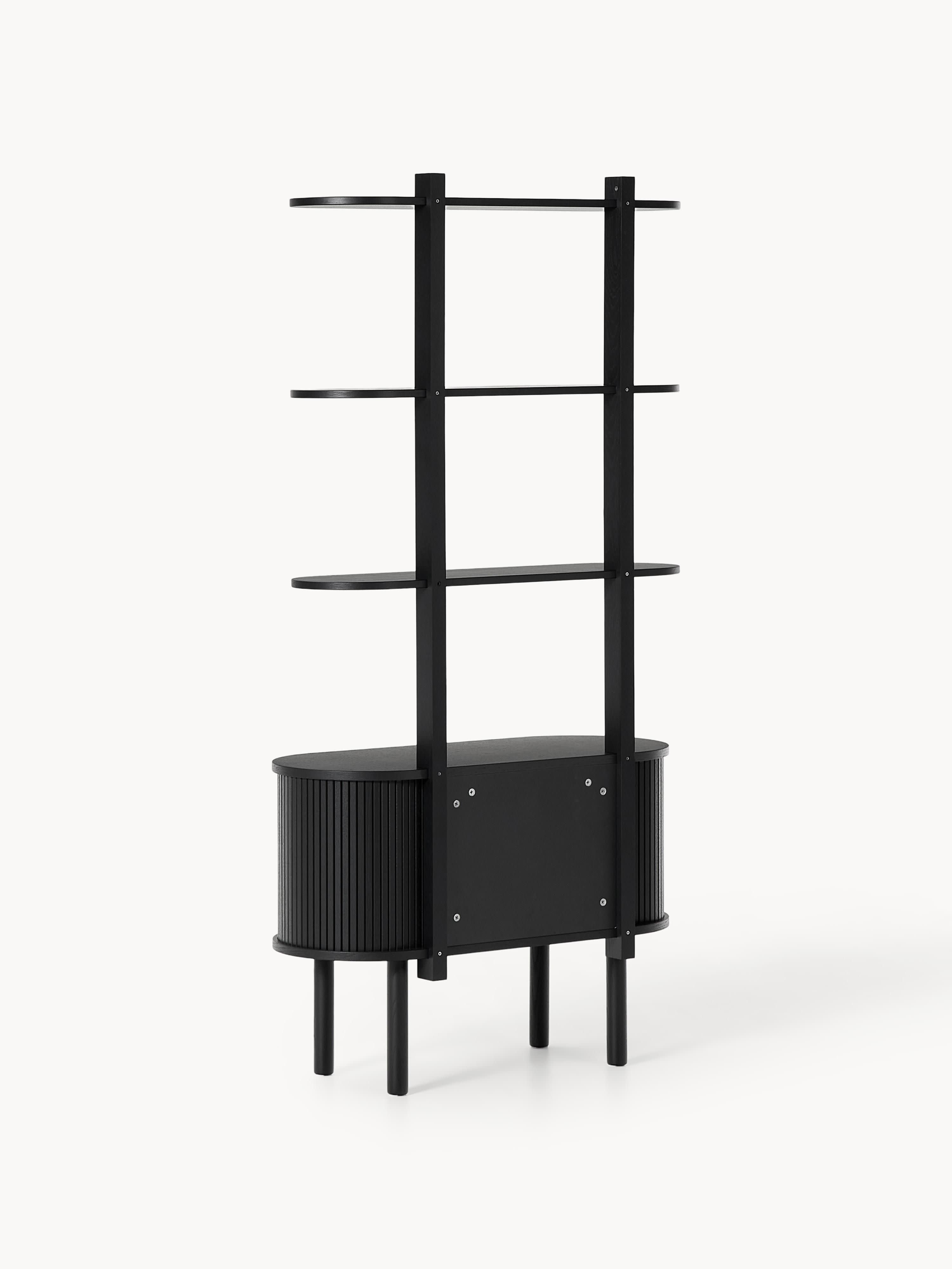 Schmales Regal Calary mit geriffelter Front