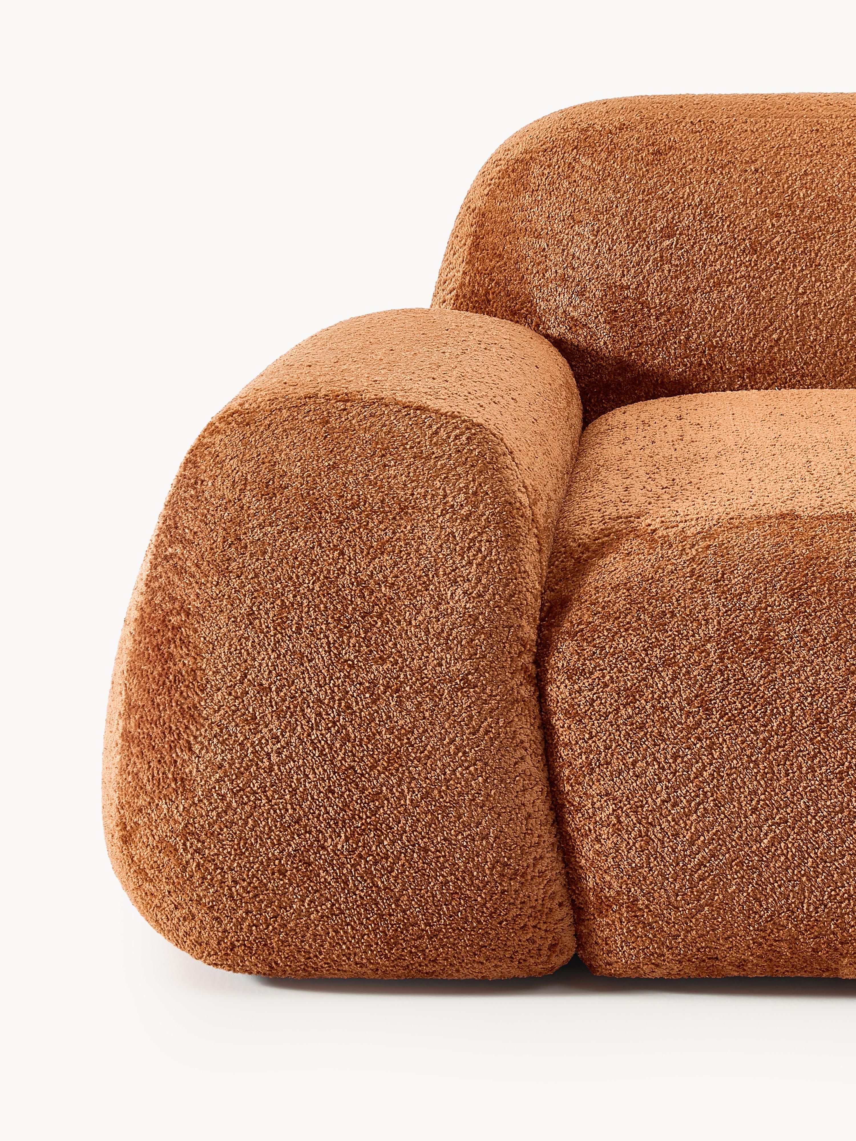 Modulares Teddy-Bouclé-Ecksofa Wolke (4-Sitzer)