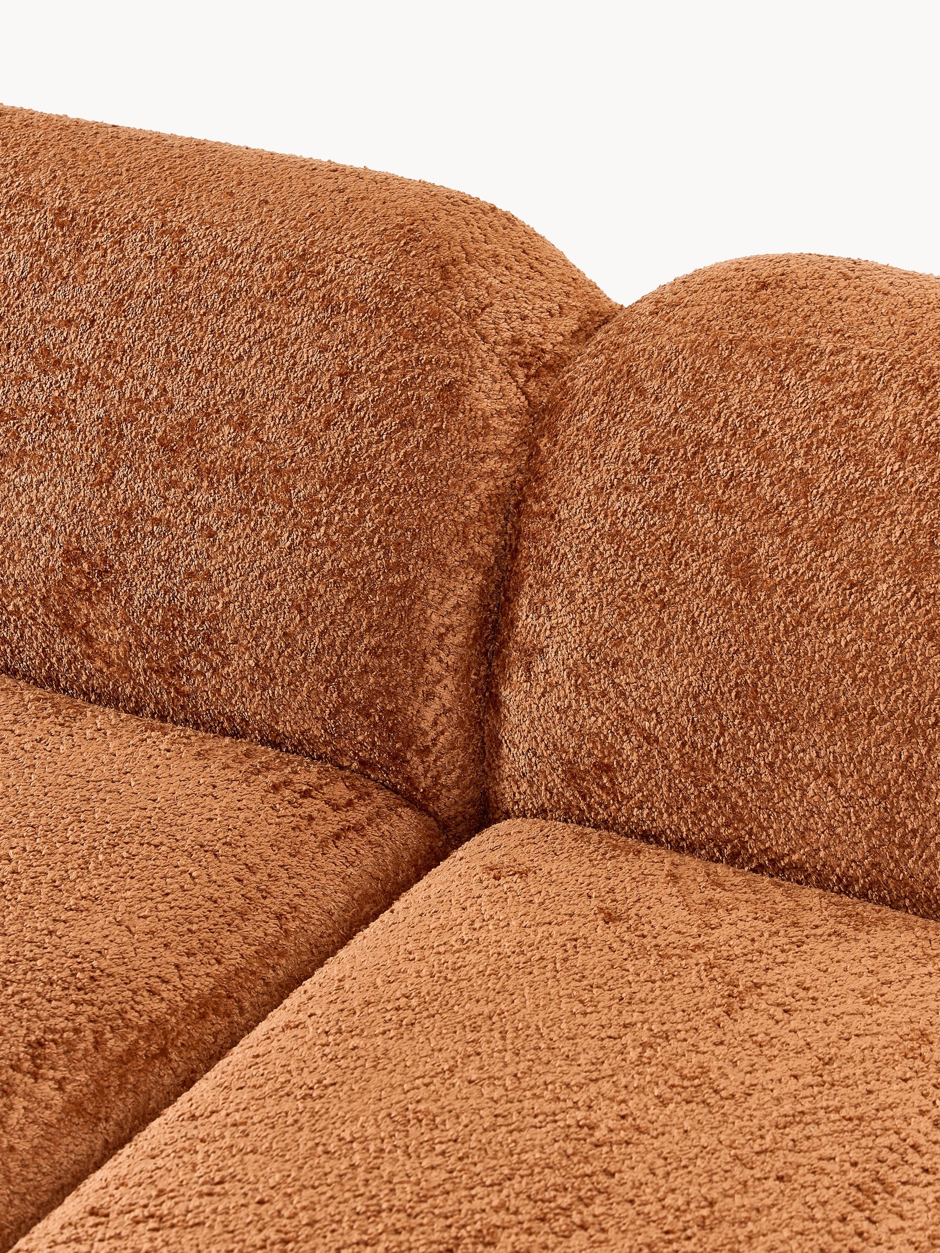 Modulares Teddy-Bouclé-Ecksofa Wolke (4-Sitzer)