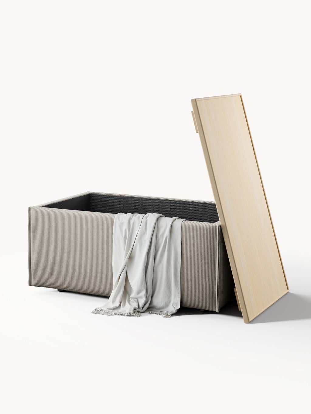 Sofa-Hocker Lennon aus Cord mit Stauraum