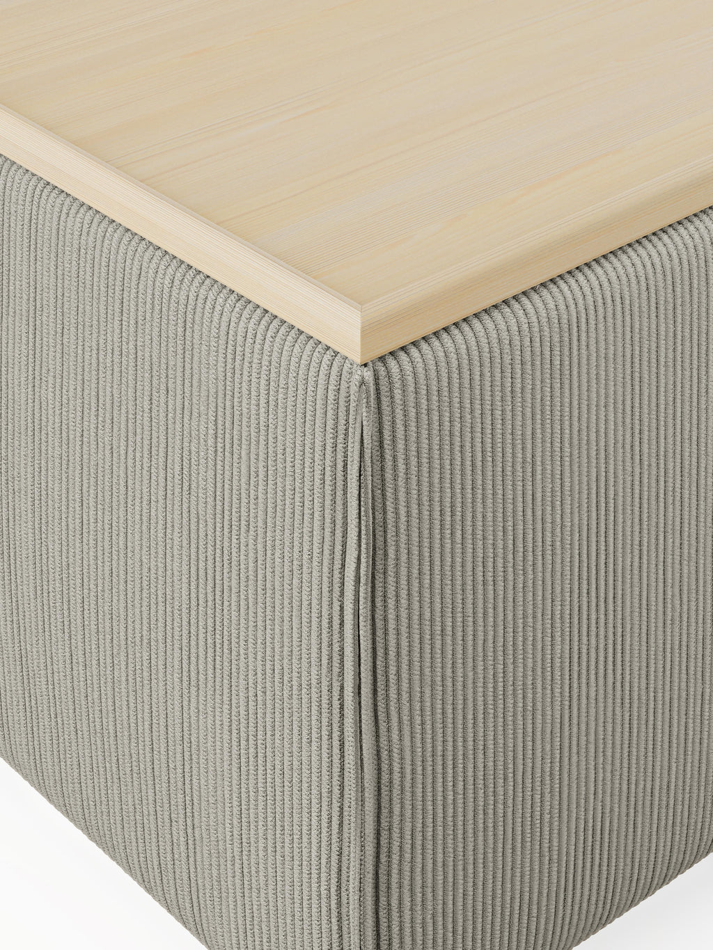Sofa-Hocker Lennon aus Cord mit Stauraum