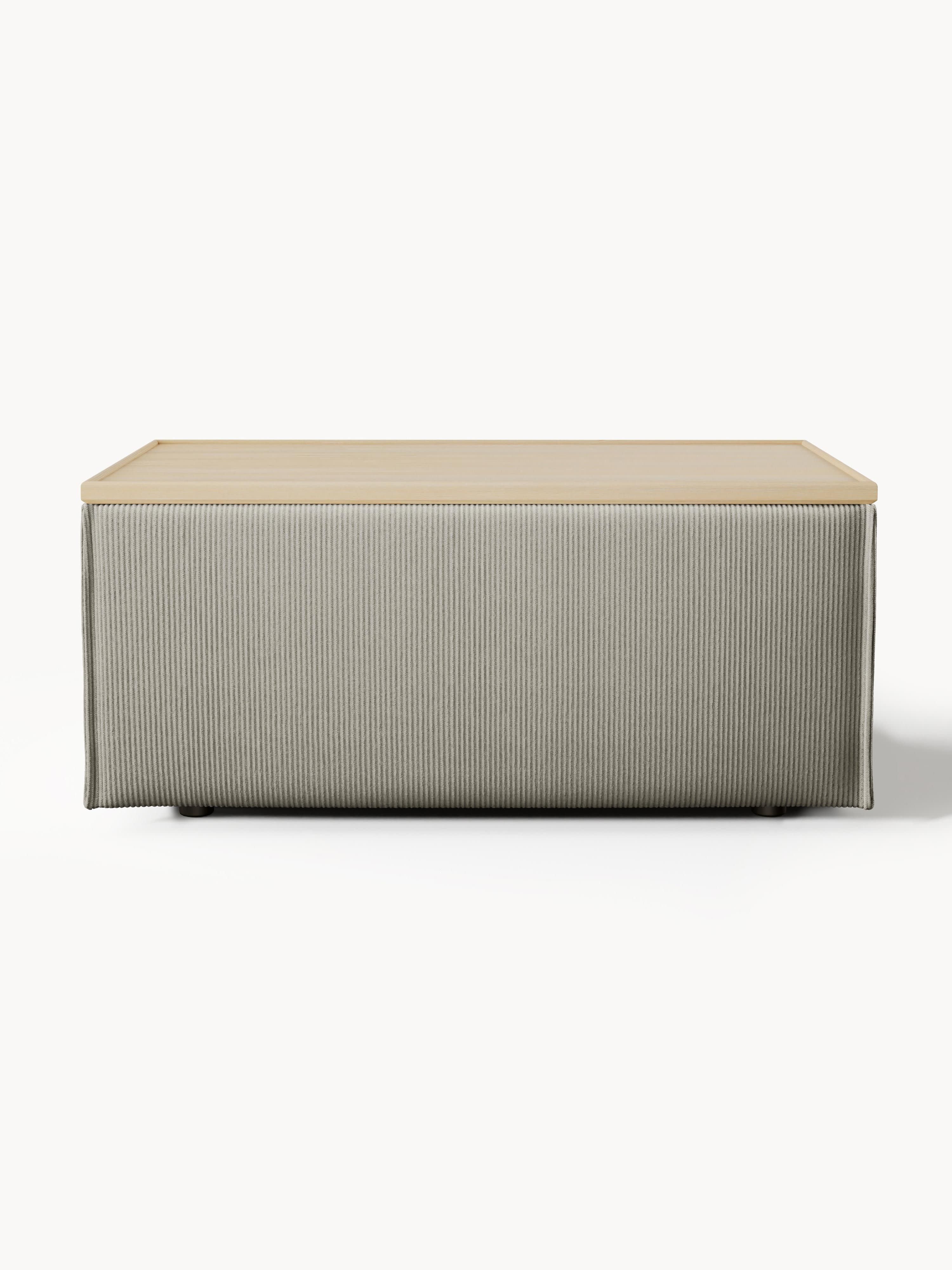 Sofa-Hocker Lennon aus Cord mit Stauraum