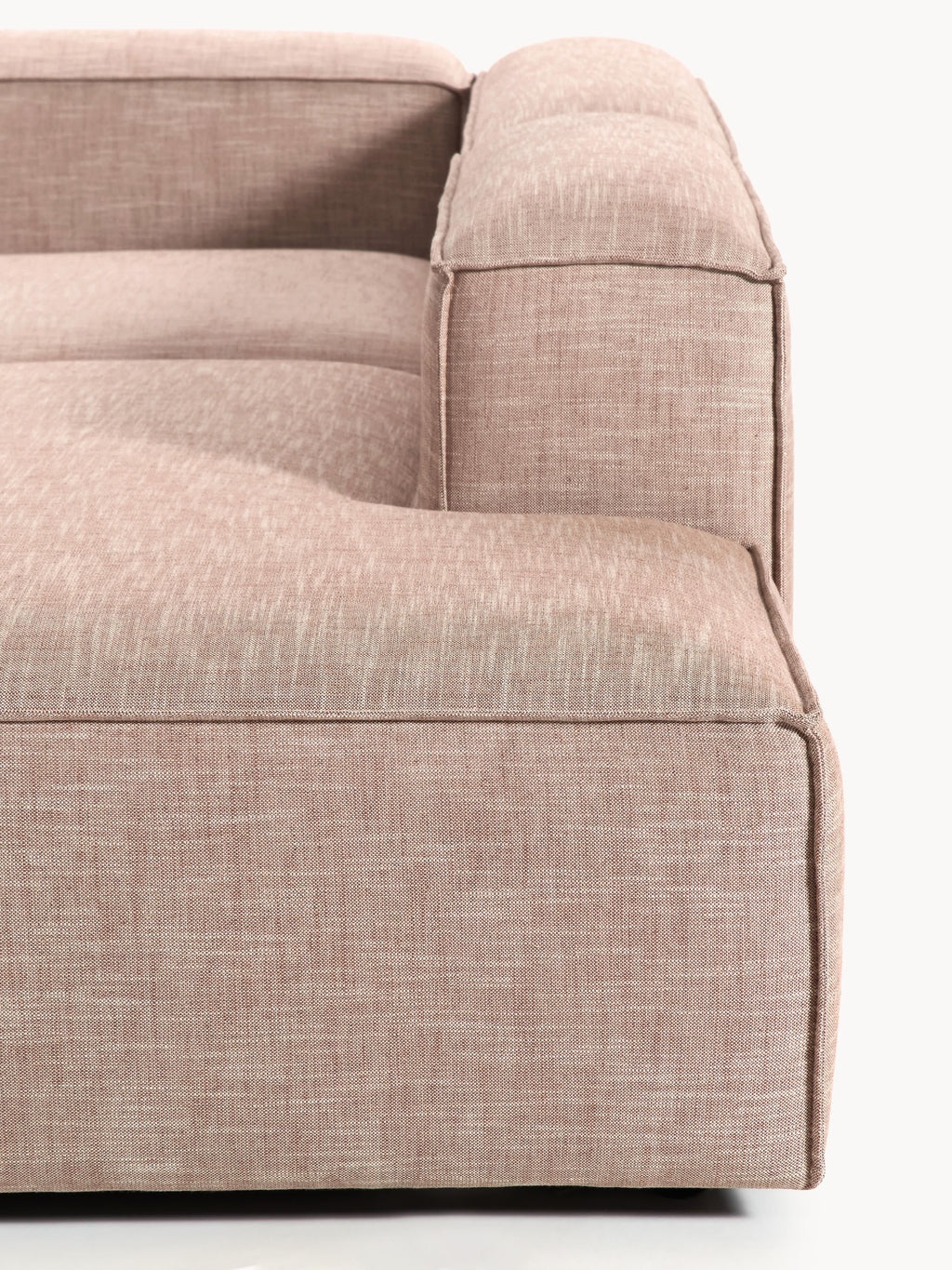 Modulares XL-Ecksofa Lennon (4-Sitzer) aus Leinen-Mix