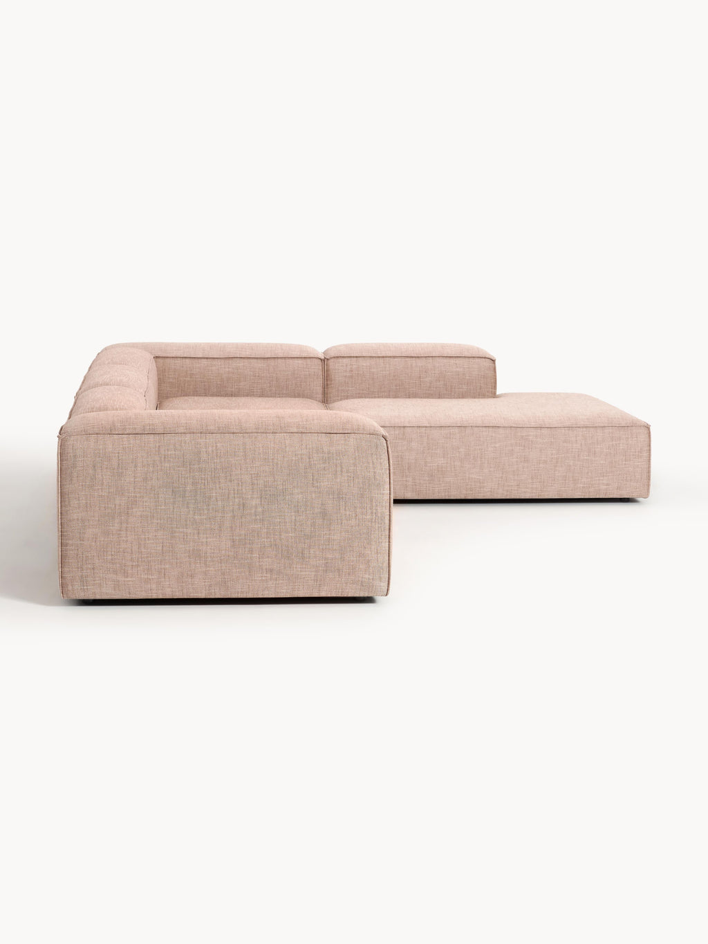 Modulares XL-Ecksofa Lennon (4-Sitzer) aus Leinen-Mix