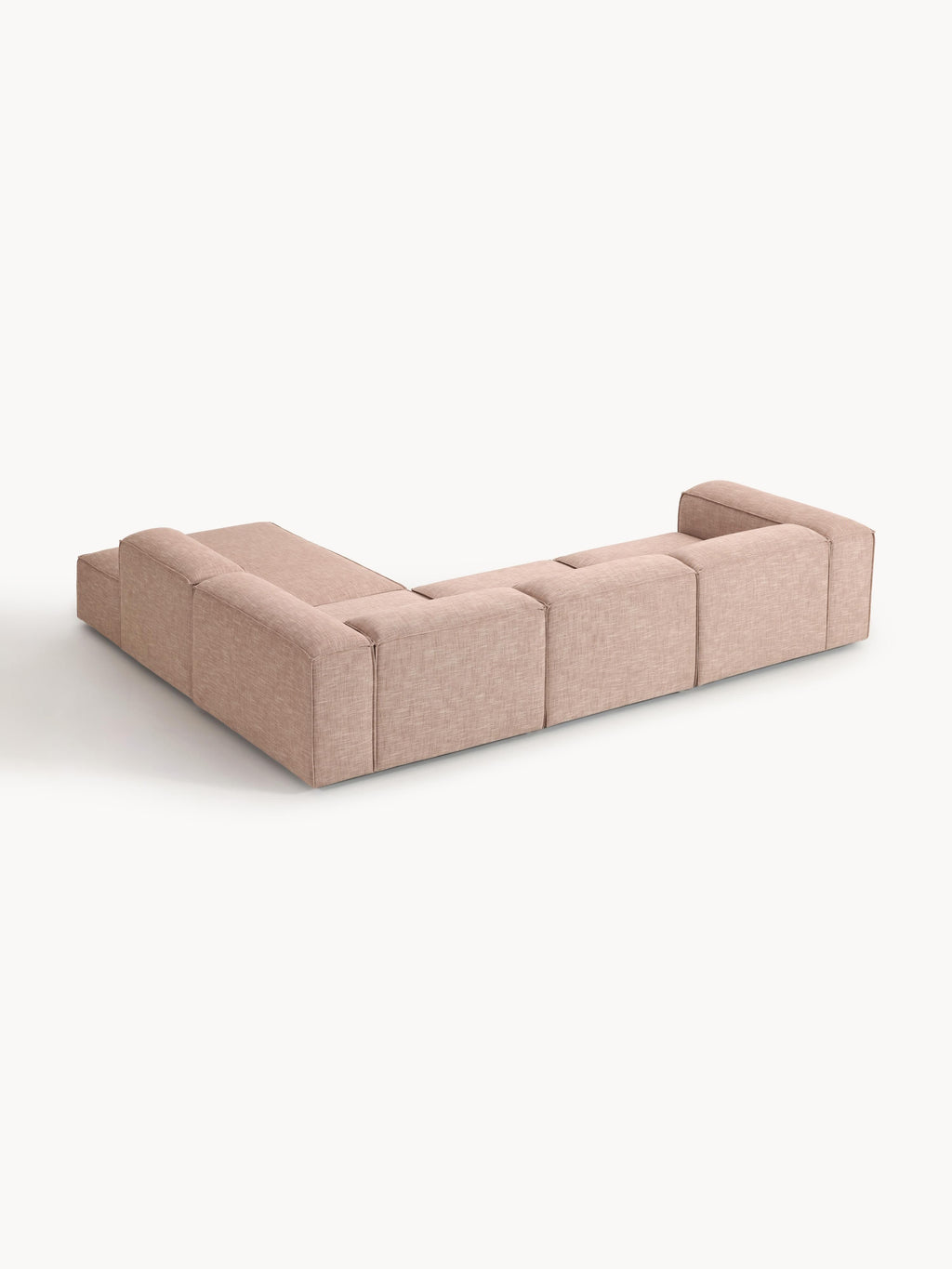 Modulares XL-Ecksofa Lennon (4-Sitzer) aus Leinen-Mix