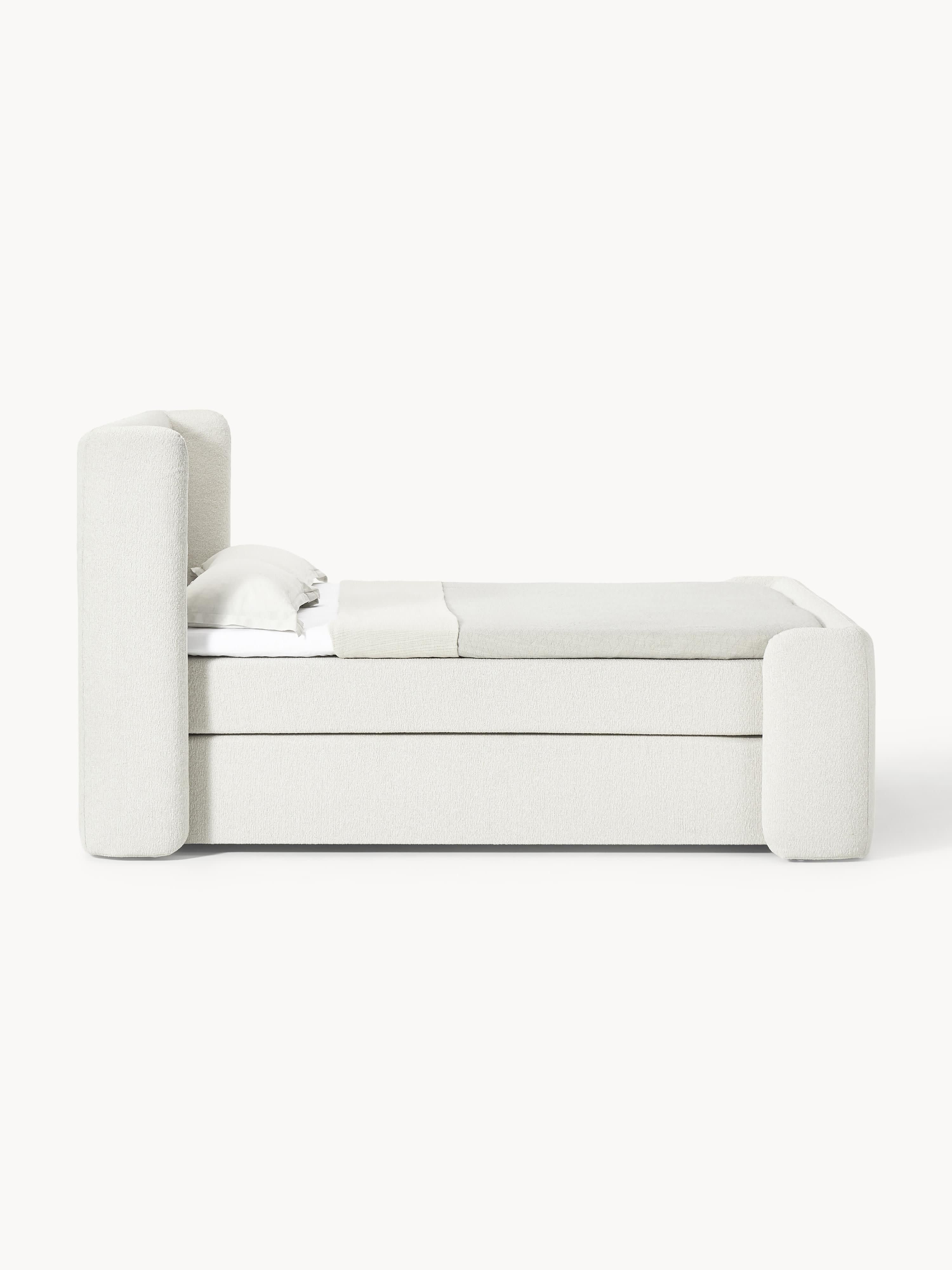 Bouclé-Boxspringbett Perla