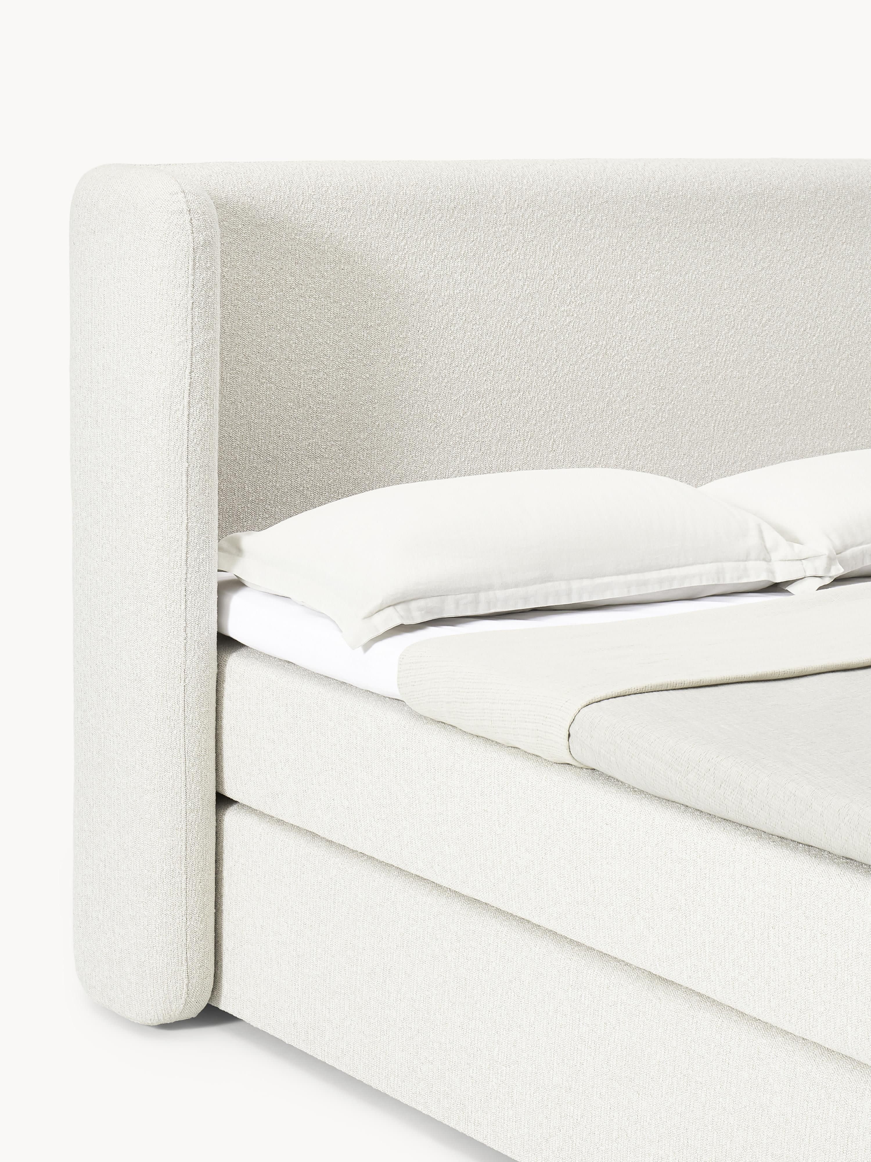 Bouclé-Boxspringbett Perla