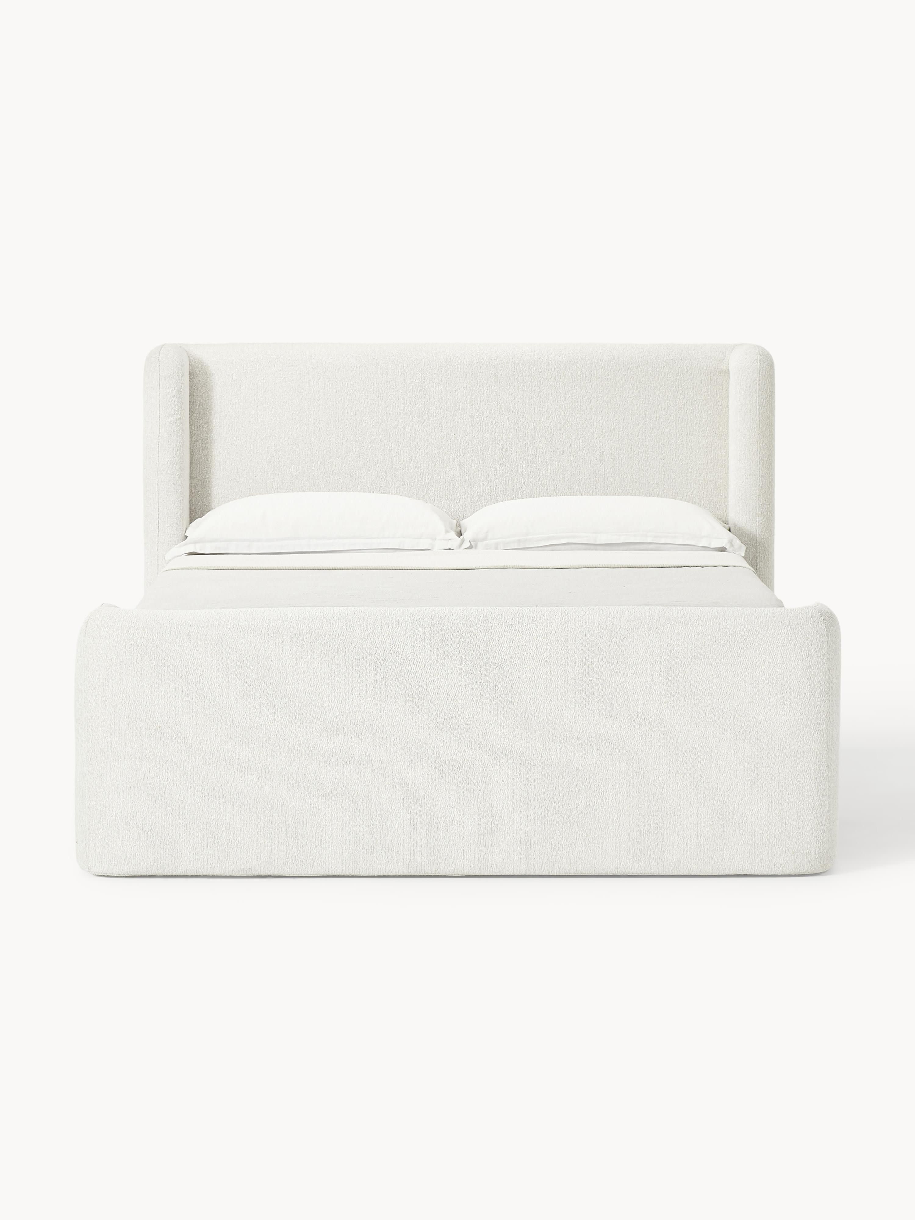 Bouclé-Boxspringbett Perla