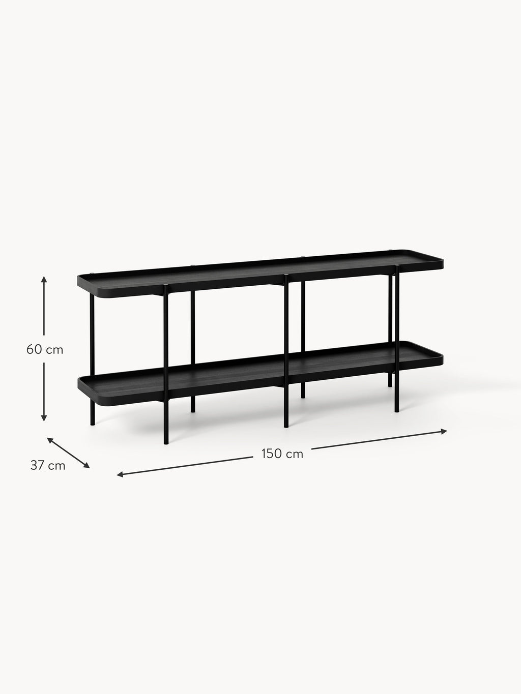 Niedriges Holz-Regal Renee