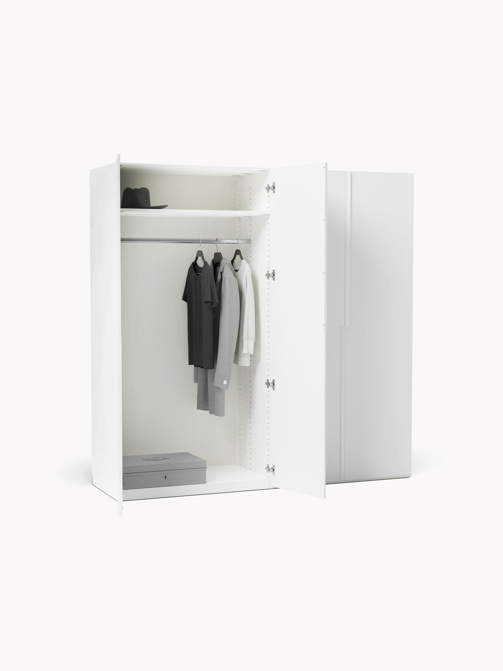 Modularer Drehtürenschrank Leon, 200 cm Breite, in verschiedenen Größen