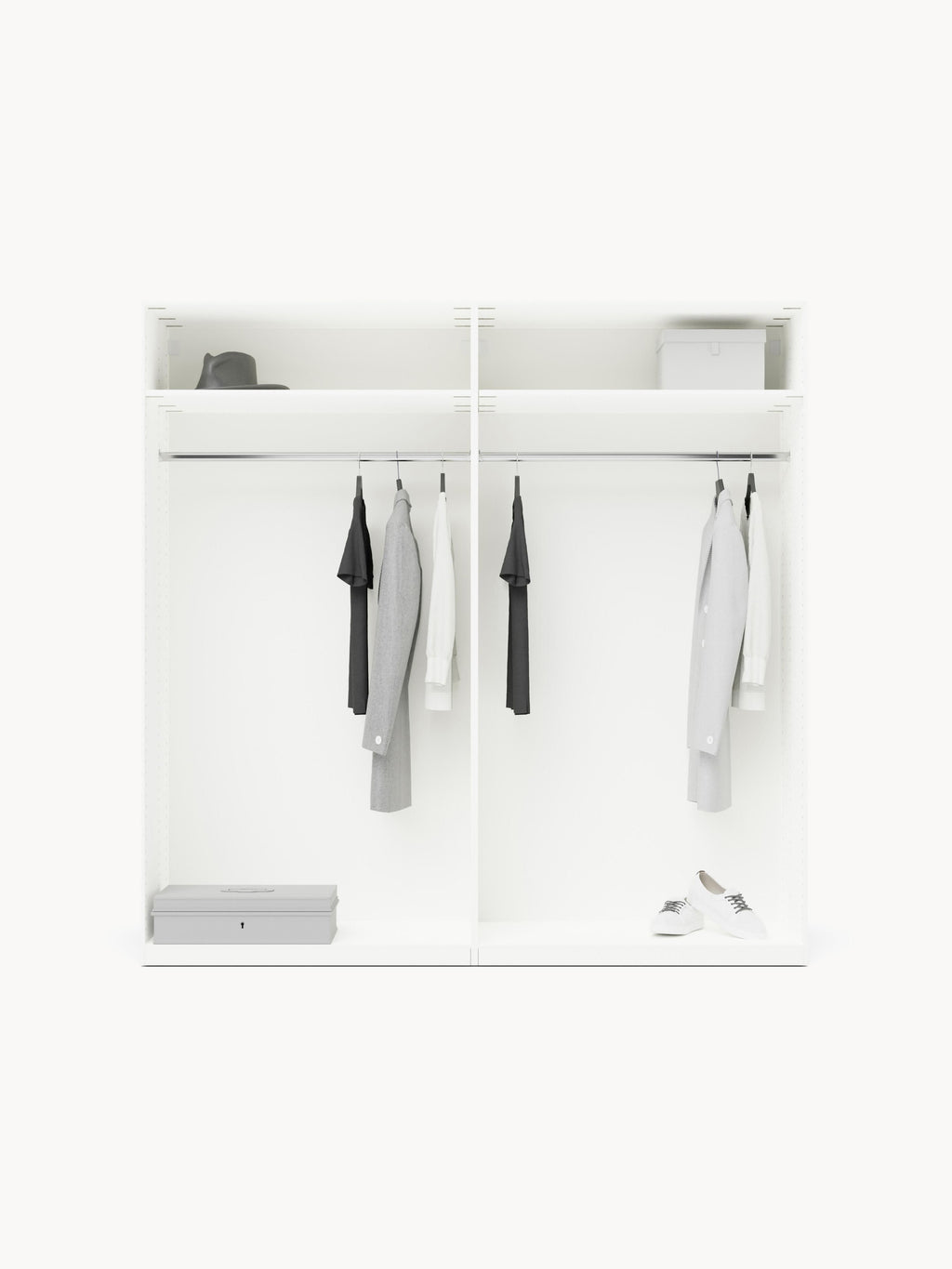 Modularer Drehtürenschrank Leon, 200 cm Breite, in verschiedenen Größen