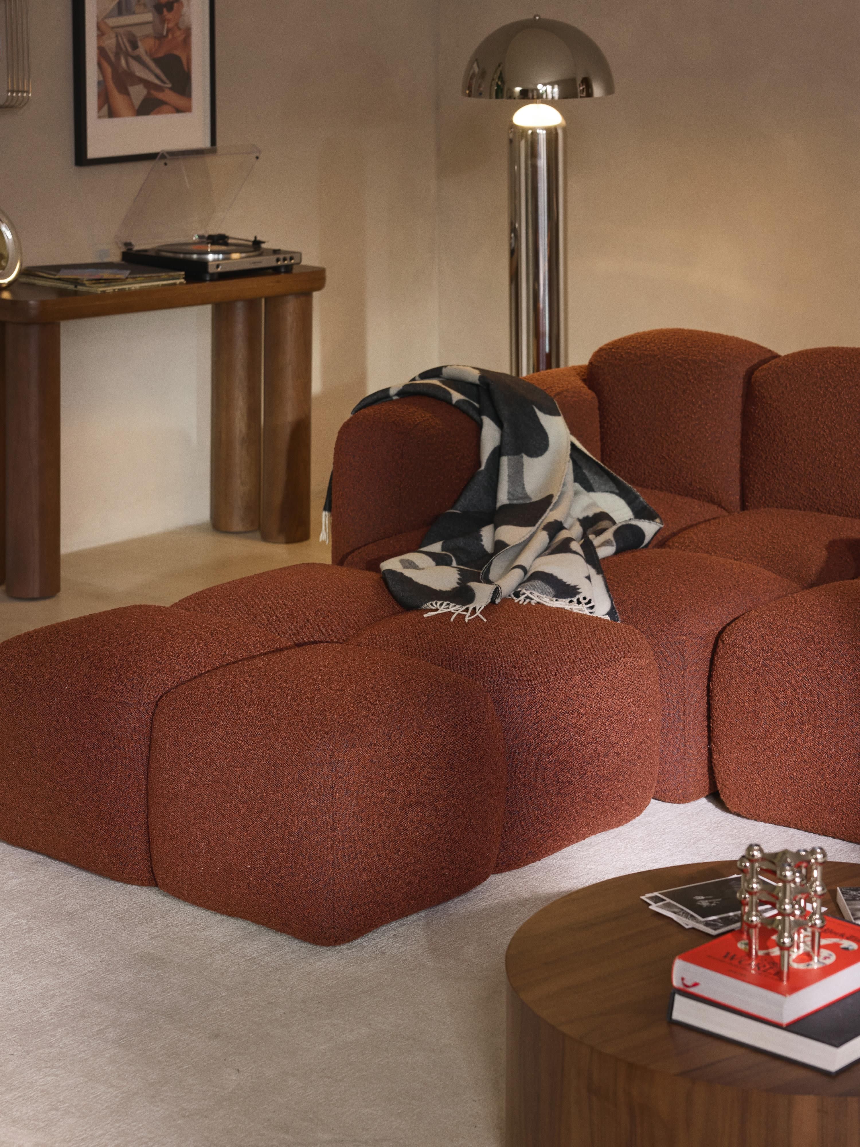 Sofa-Hocker Tayla aus Bouclé