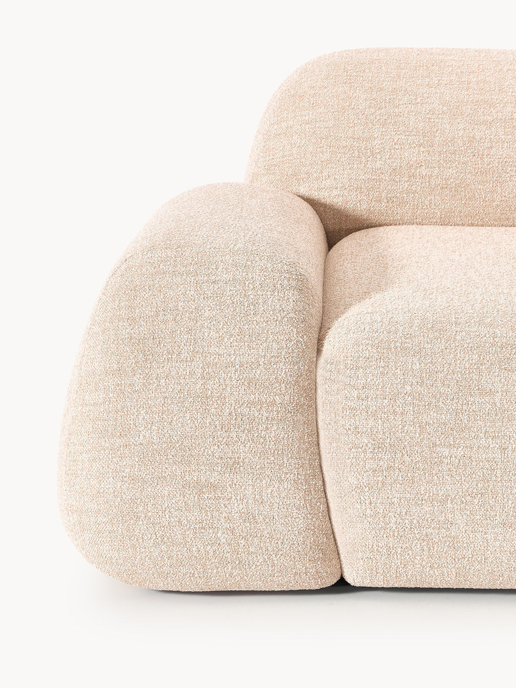 Modulares Bouclé-Ecksofa Wolke (4-Sitzer)