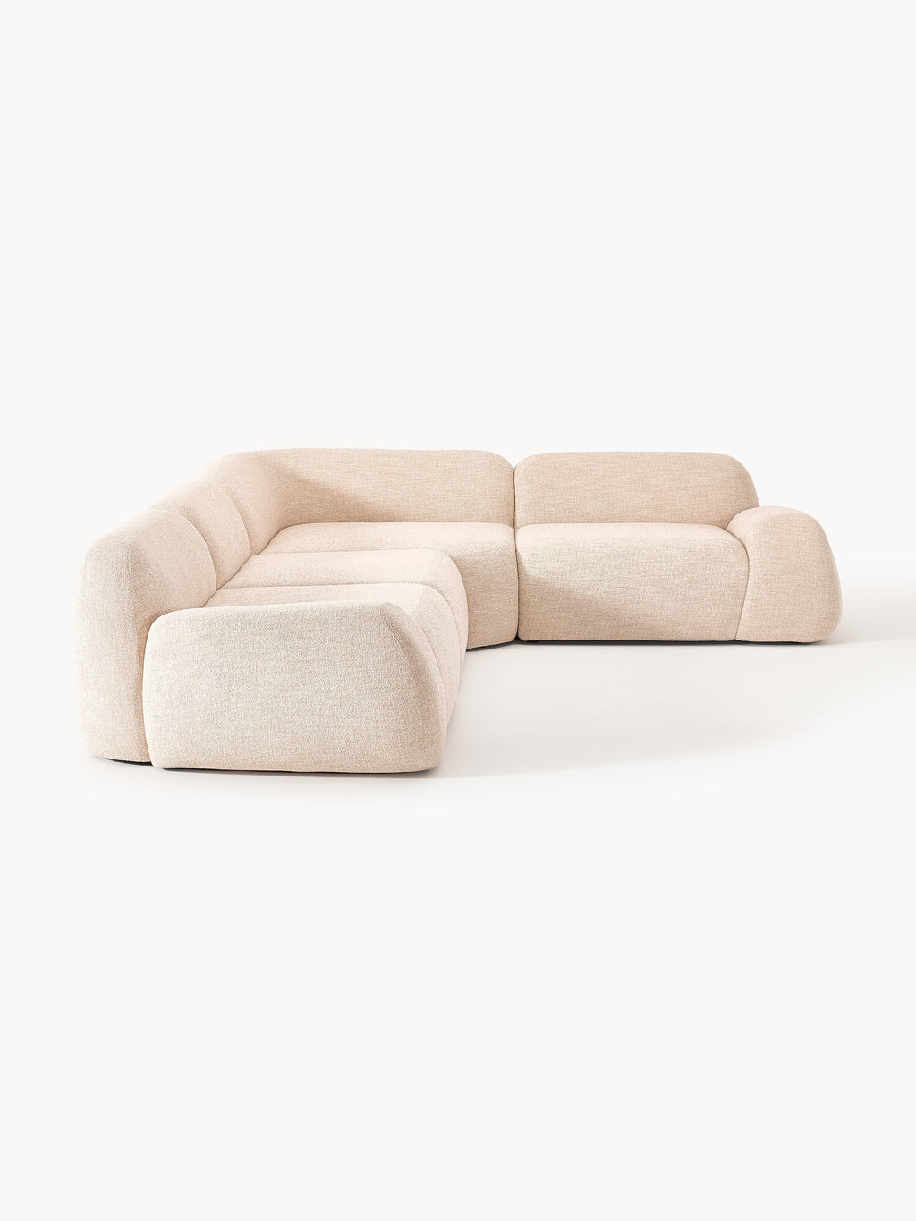 Modulares Bouclé-Ecksofa Wolke (4-Sitzer)