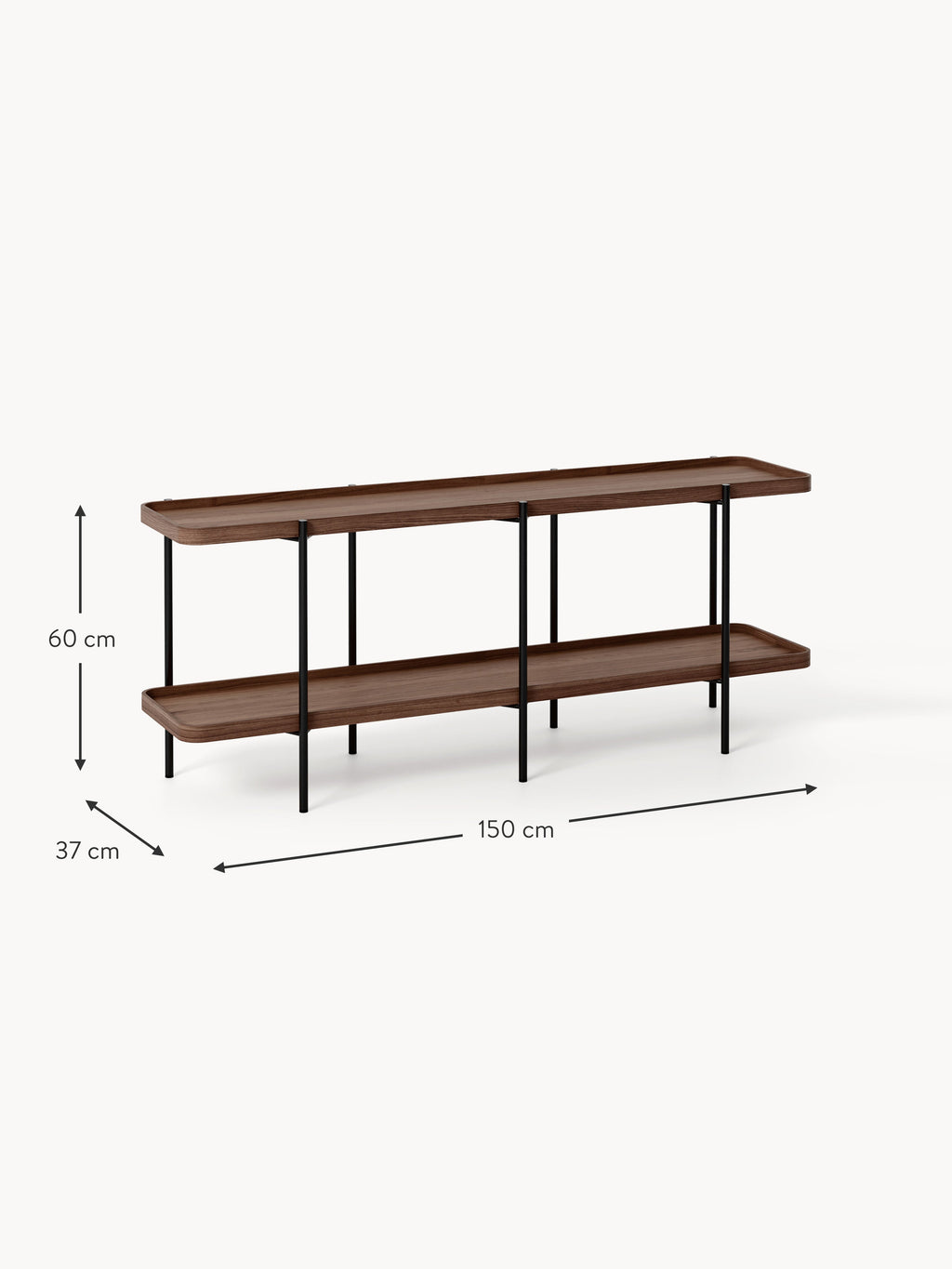Niedriges Holz-Regal Renee