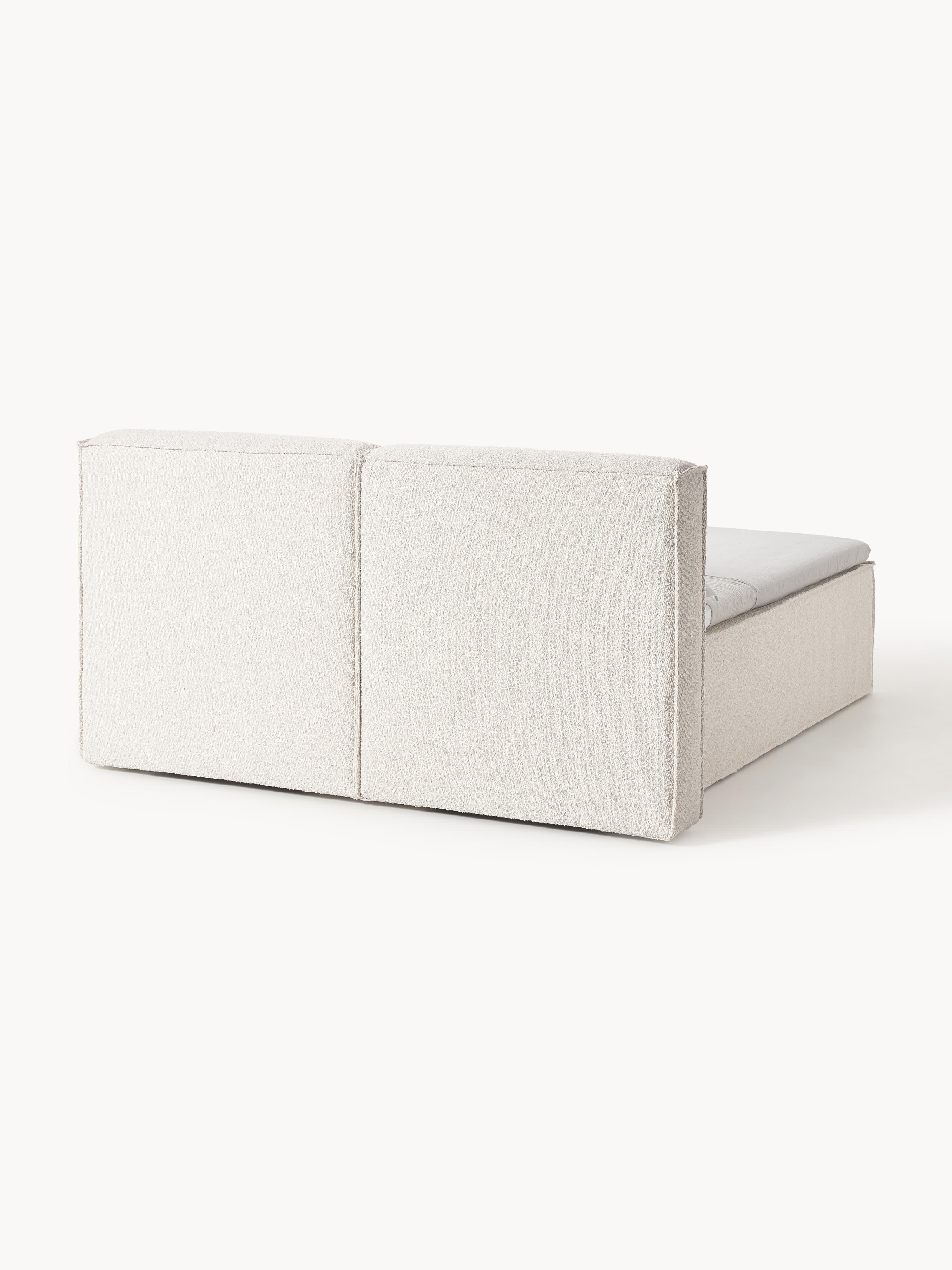 Bouclé-Boxspringbett Lennon