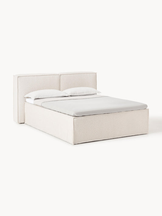 Galeriebild 1 - Bouclé-Boxspringbett Lennon