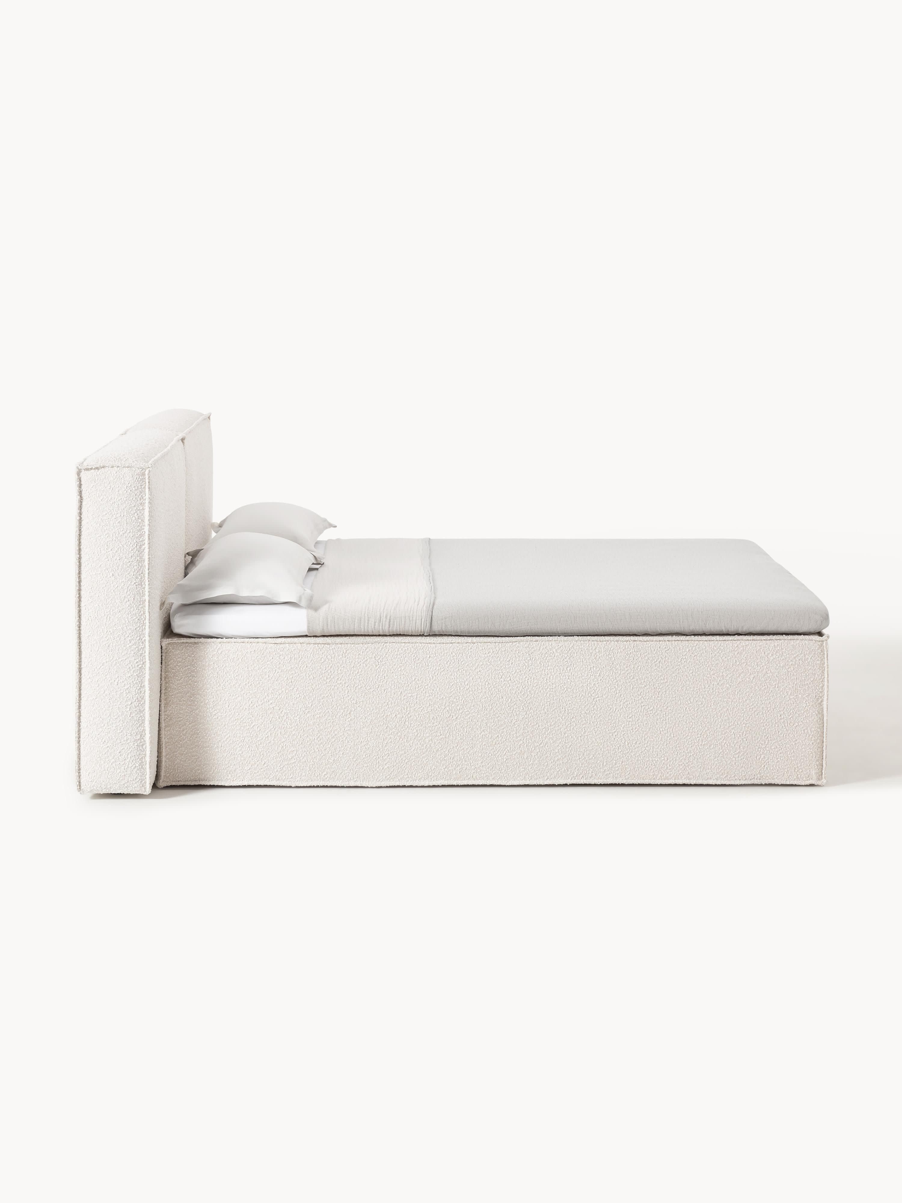 Bouclé-Boxspringbett Lennon