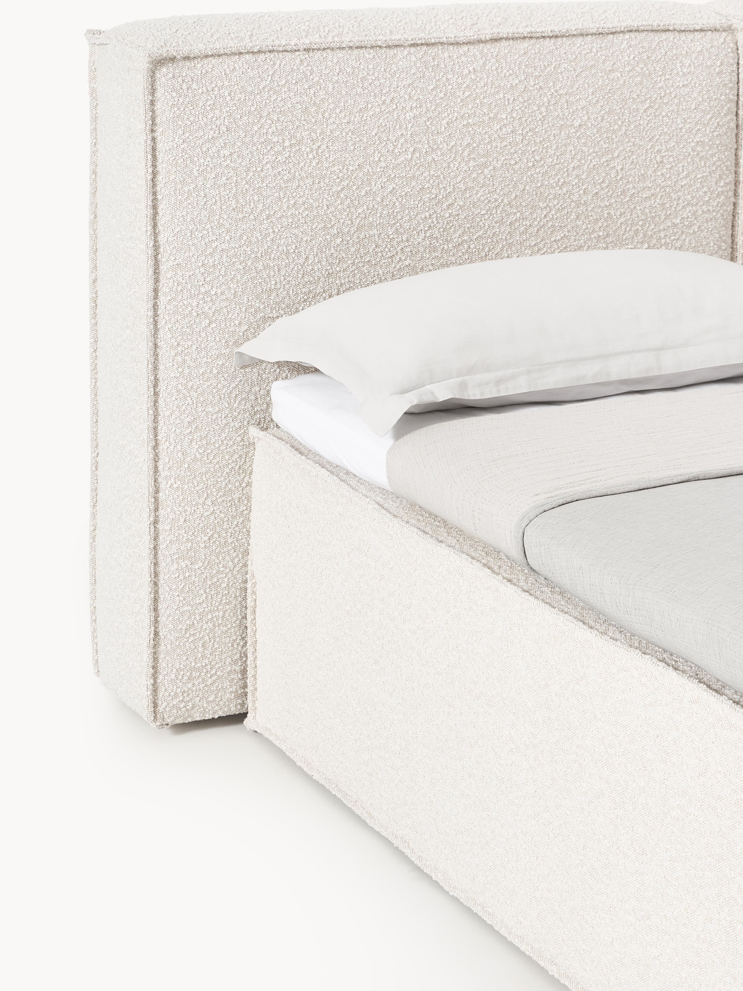 Bouclé-Boxspringbett Lennon