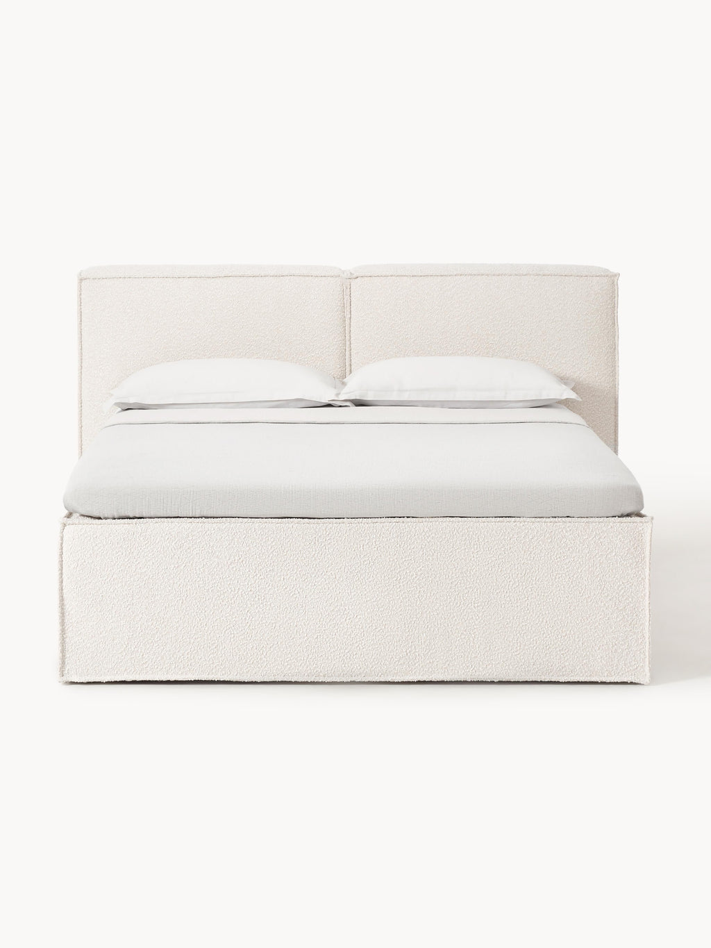 Bouclé-Boxspringbett Lennon