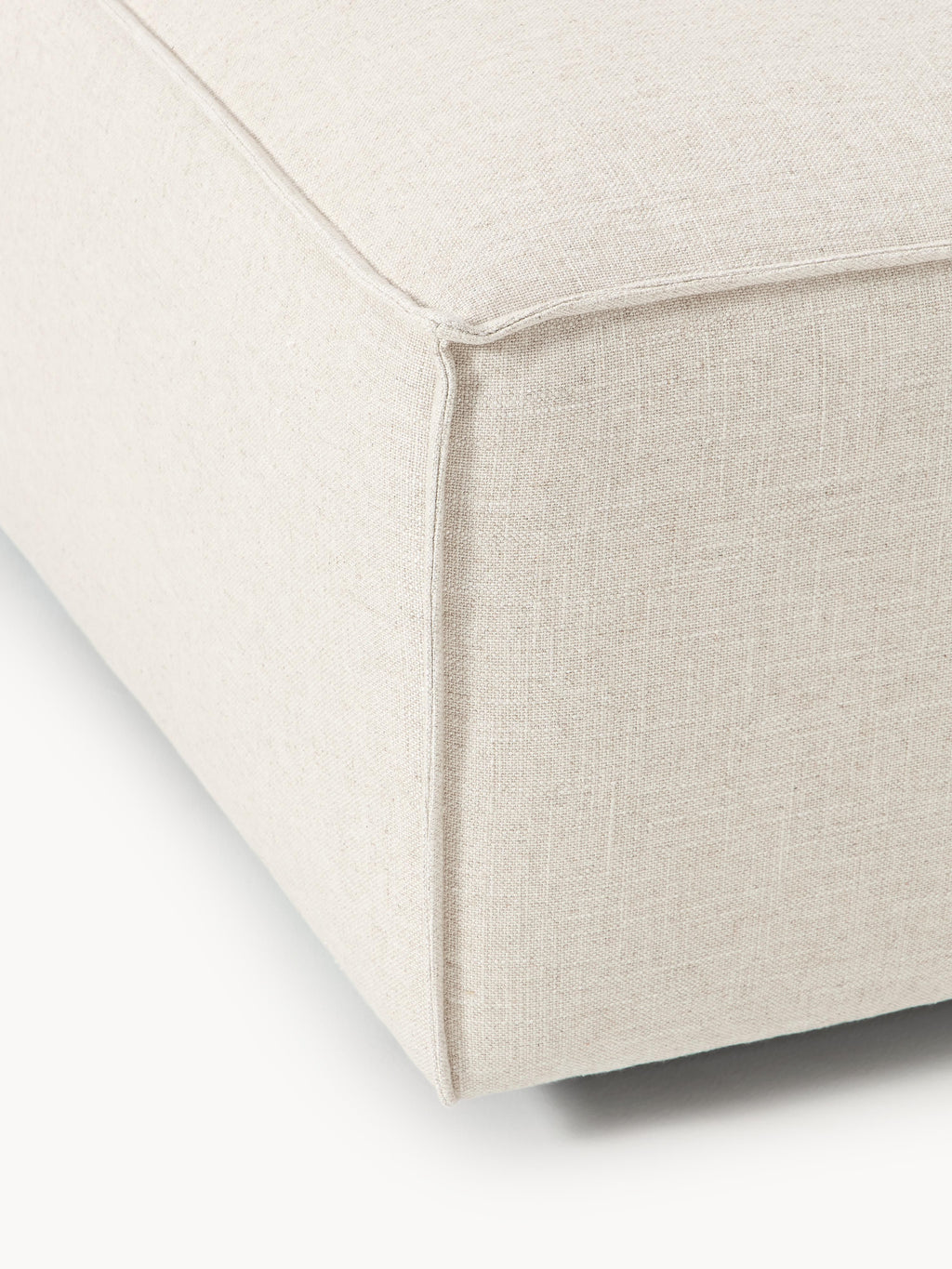 Sofa-Hocker Lennon aus Leinen-Mix