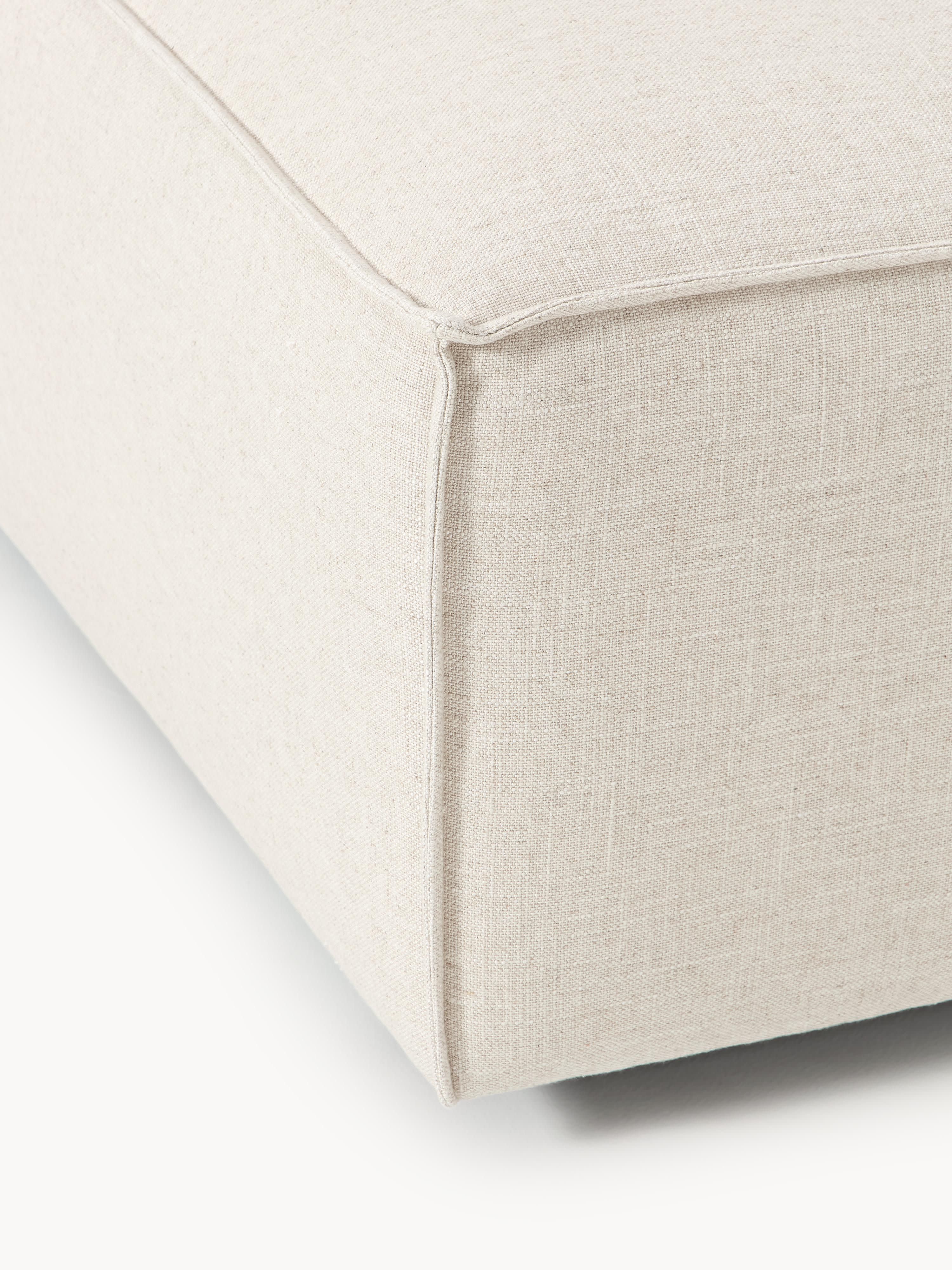 Sofa-Hocker Lennon aus Leinen-Mix