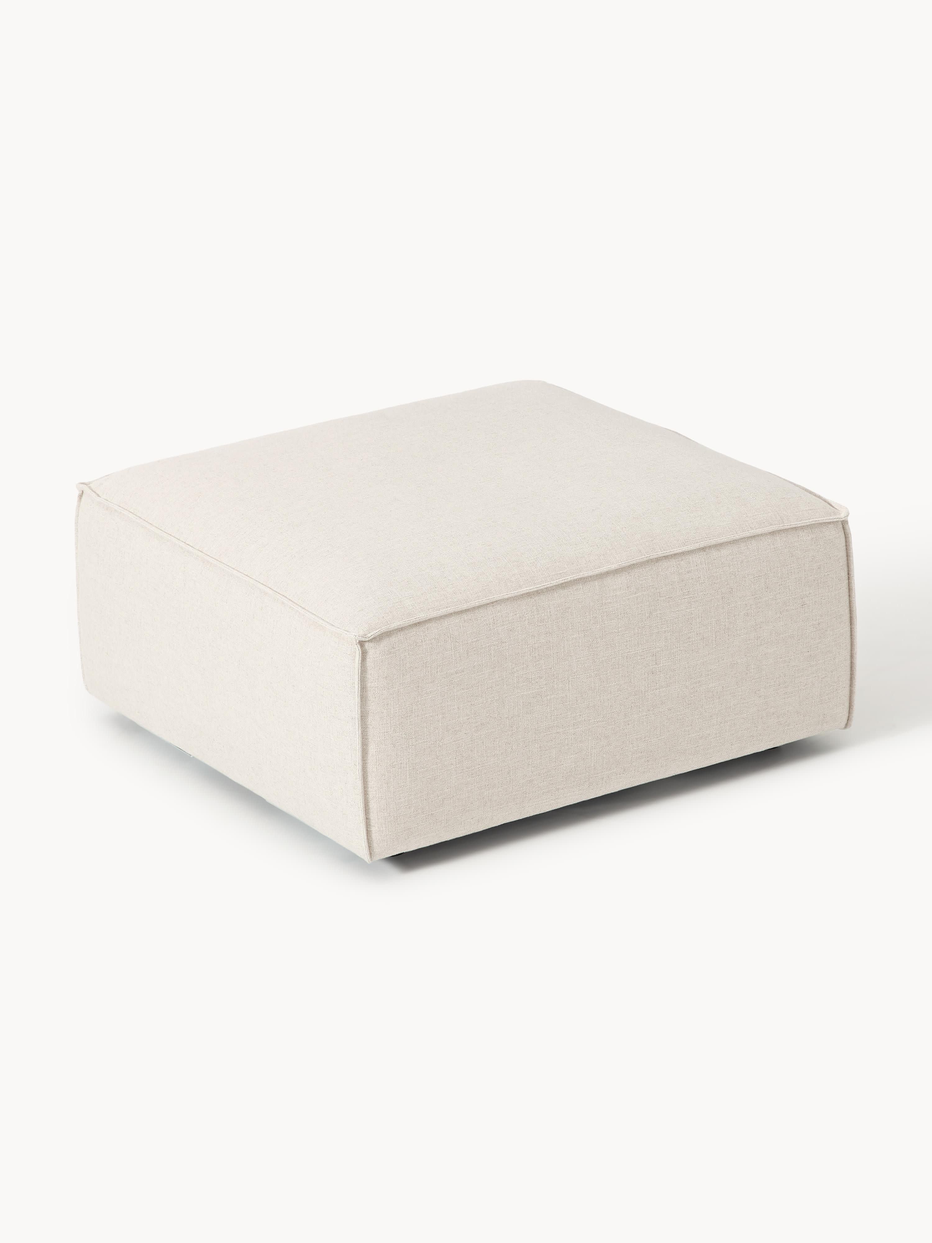 Sofa-Hocker Lennon aus Leinen-Mix