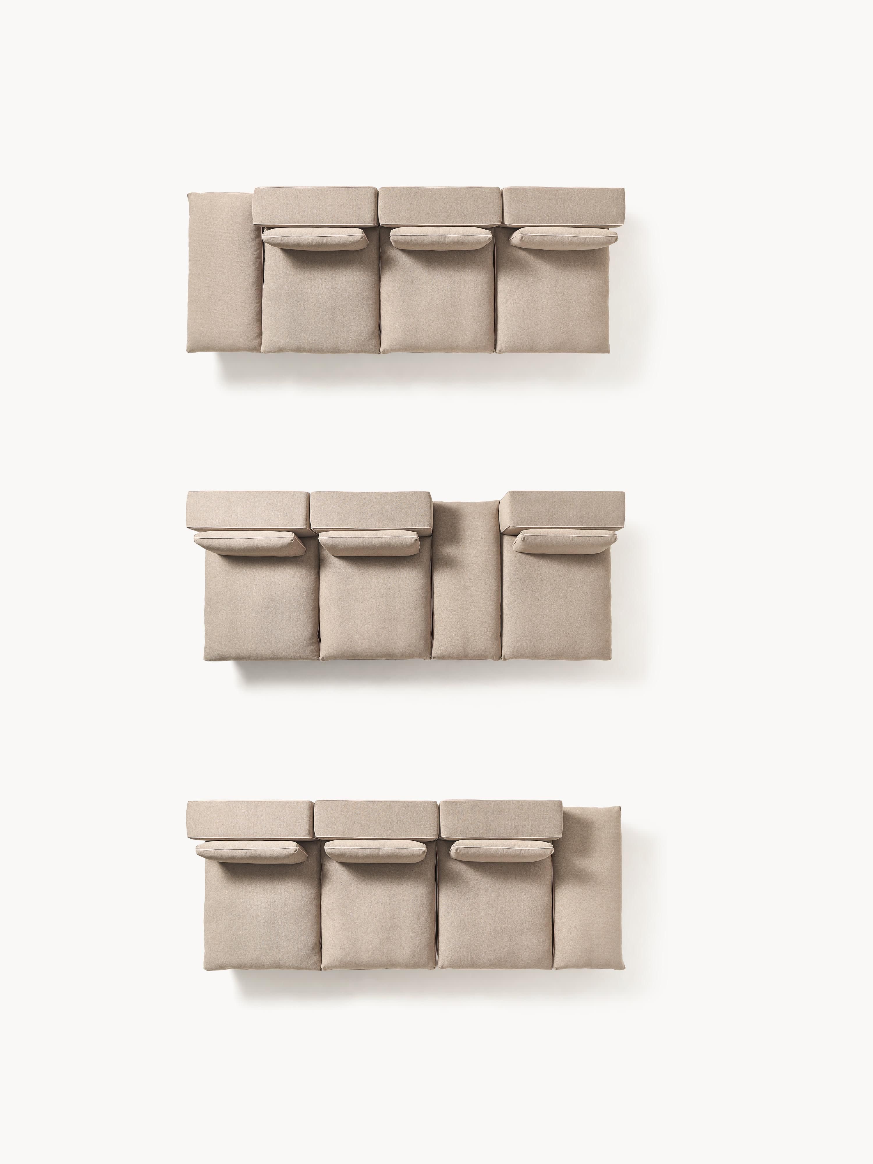 Modulares XL-Sofa Felix (3-Sitzer) mit Hocker