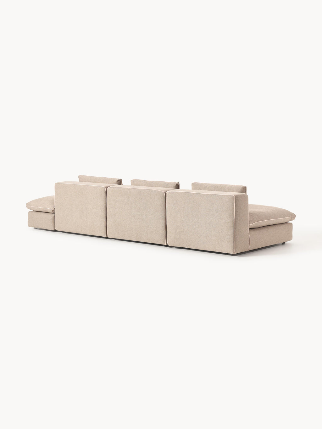 Modulares XL-Sofa Felix (3-Sitzer) mit Hocker