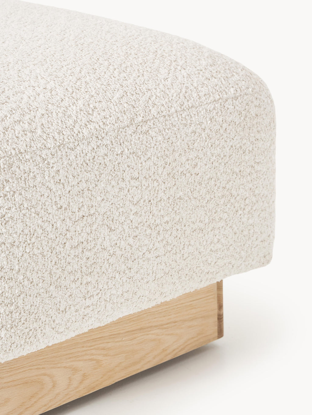 Sofa-Hocker Natalie aus Teddy-Bouclé