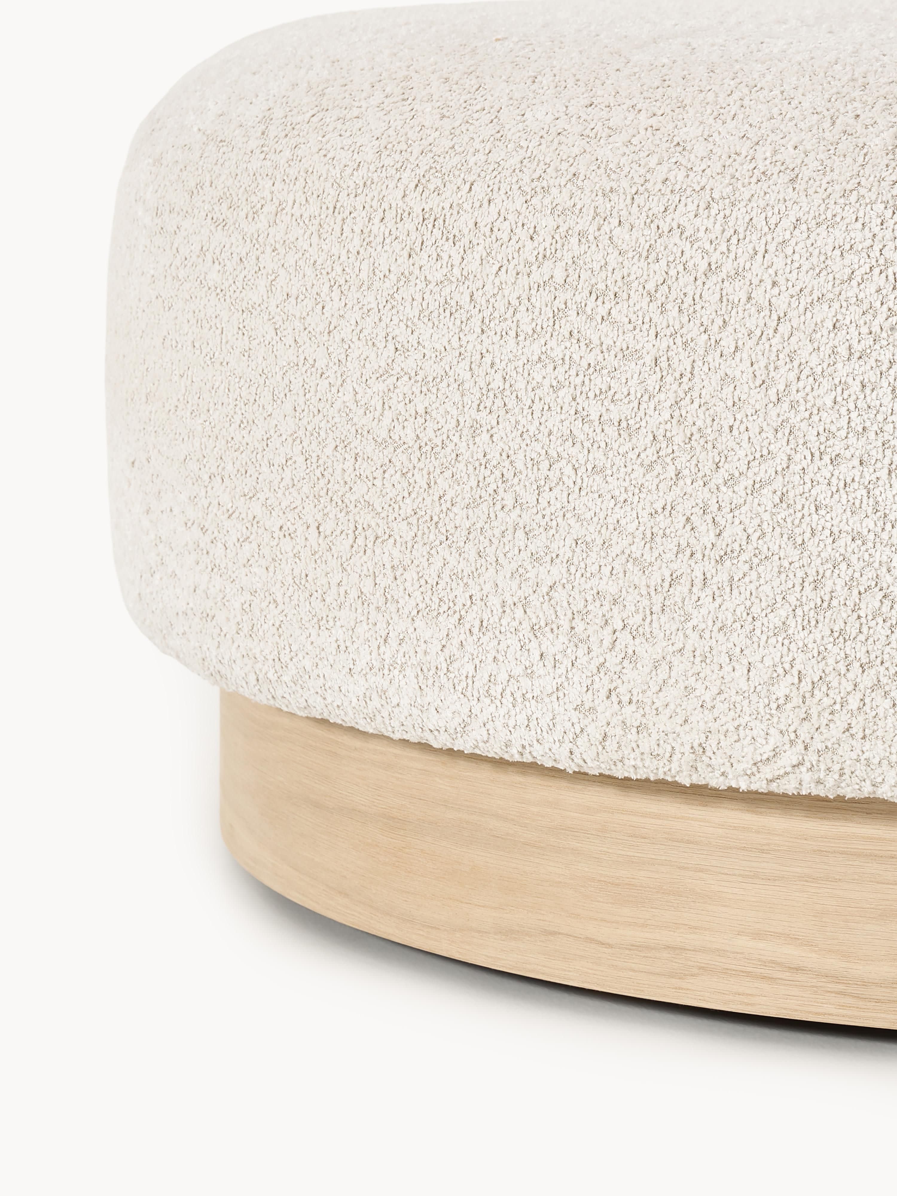 Sofa-Hocker Natalie aus Teddy-Bouclé