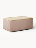 Galeriebild 1 - Sofa-Hocker Lennon aus Leinen-Mix mit Stauraum