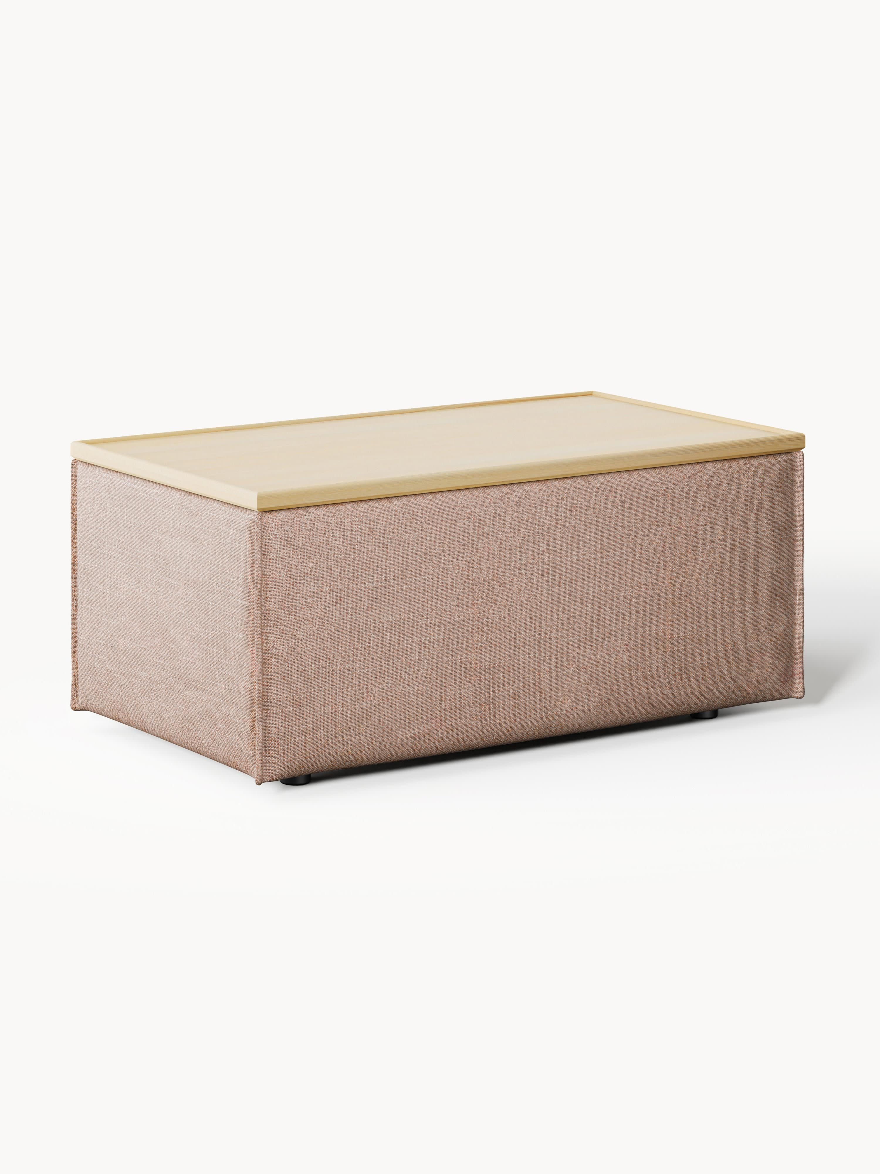 Galeriebild 1 - Sofa-Hocker Lennon aus Leinen-Mix mit Stauraum