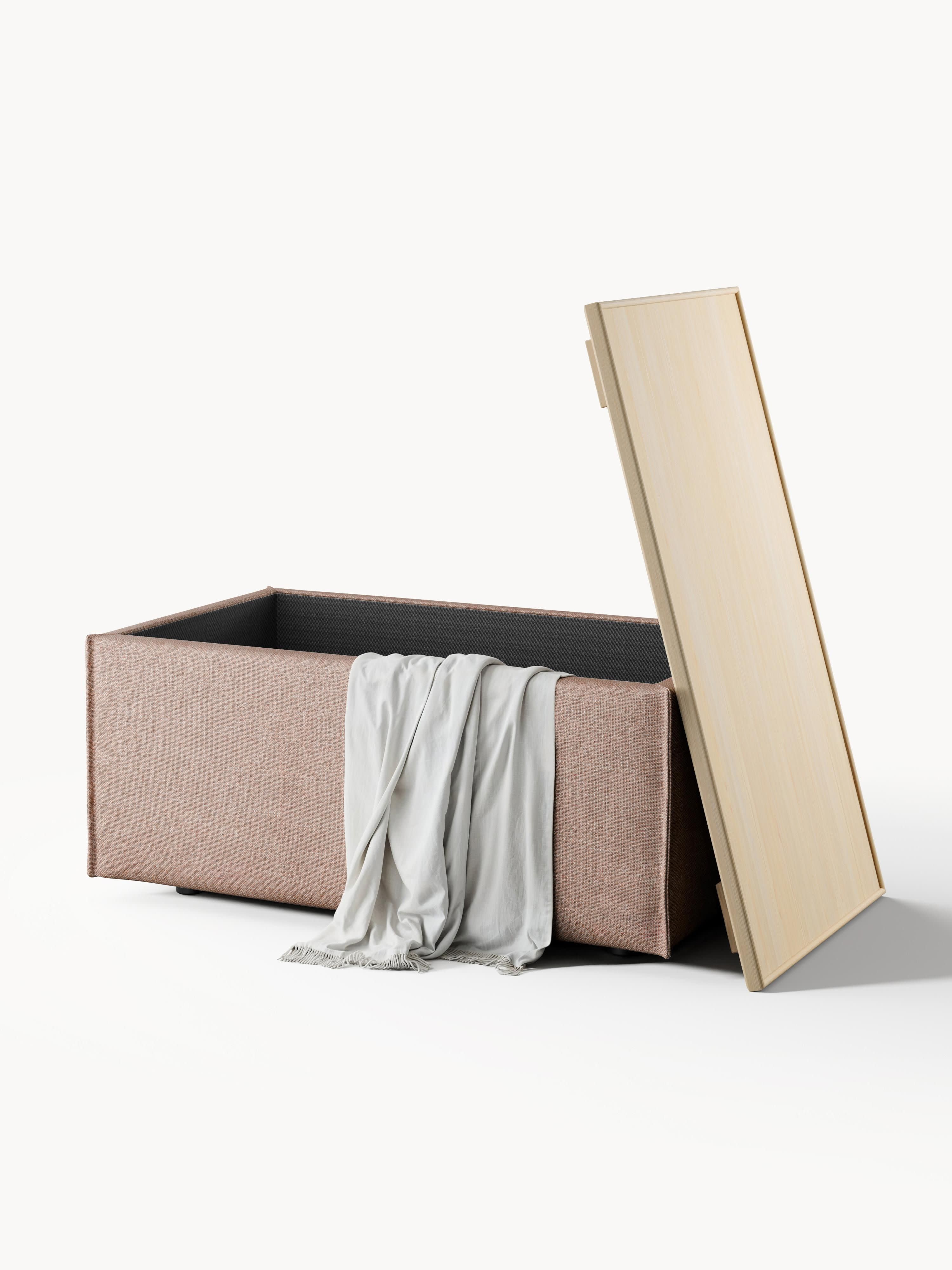 Sofa-Hocker Lennon aus Leinen-Mix mit Stauraum