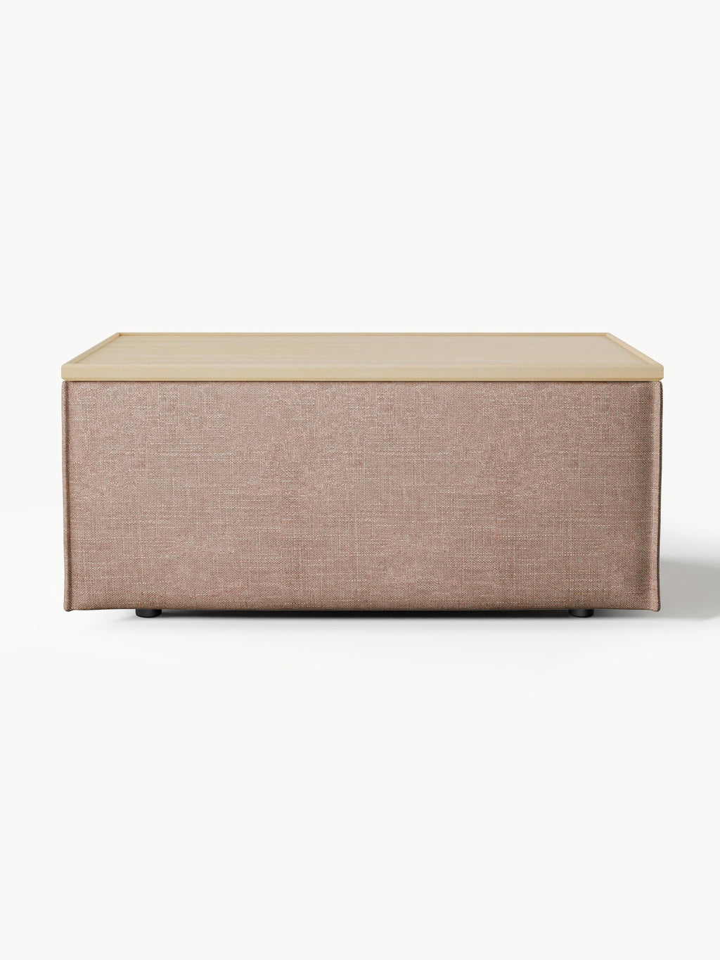 Sofa-Hocker Lennon aus Leinen-Mix mit Stauraum