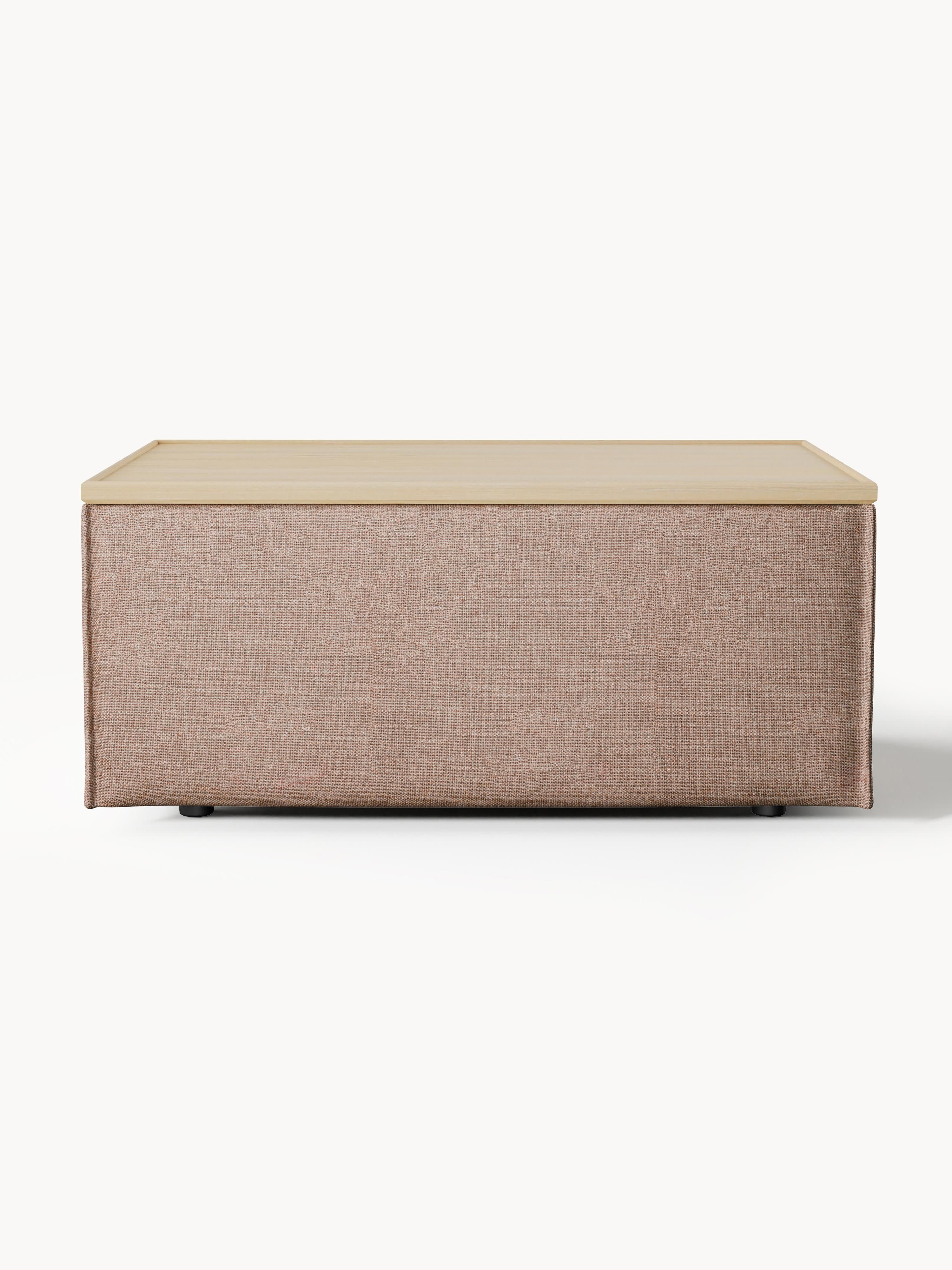 Sofa-Hocker Lennon aus Leinen-Mix mit Stauraum