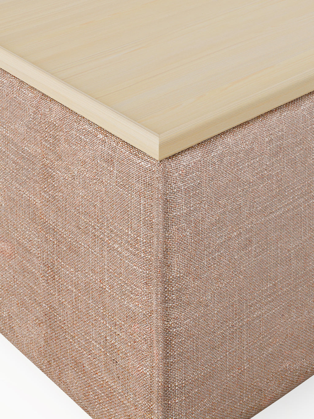 Sofa-Hocker Lennon aus Leinen-Mix mit Stauraum