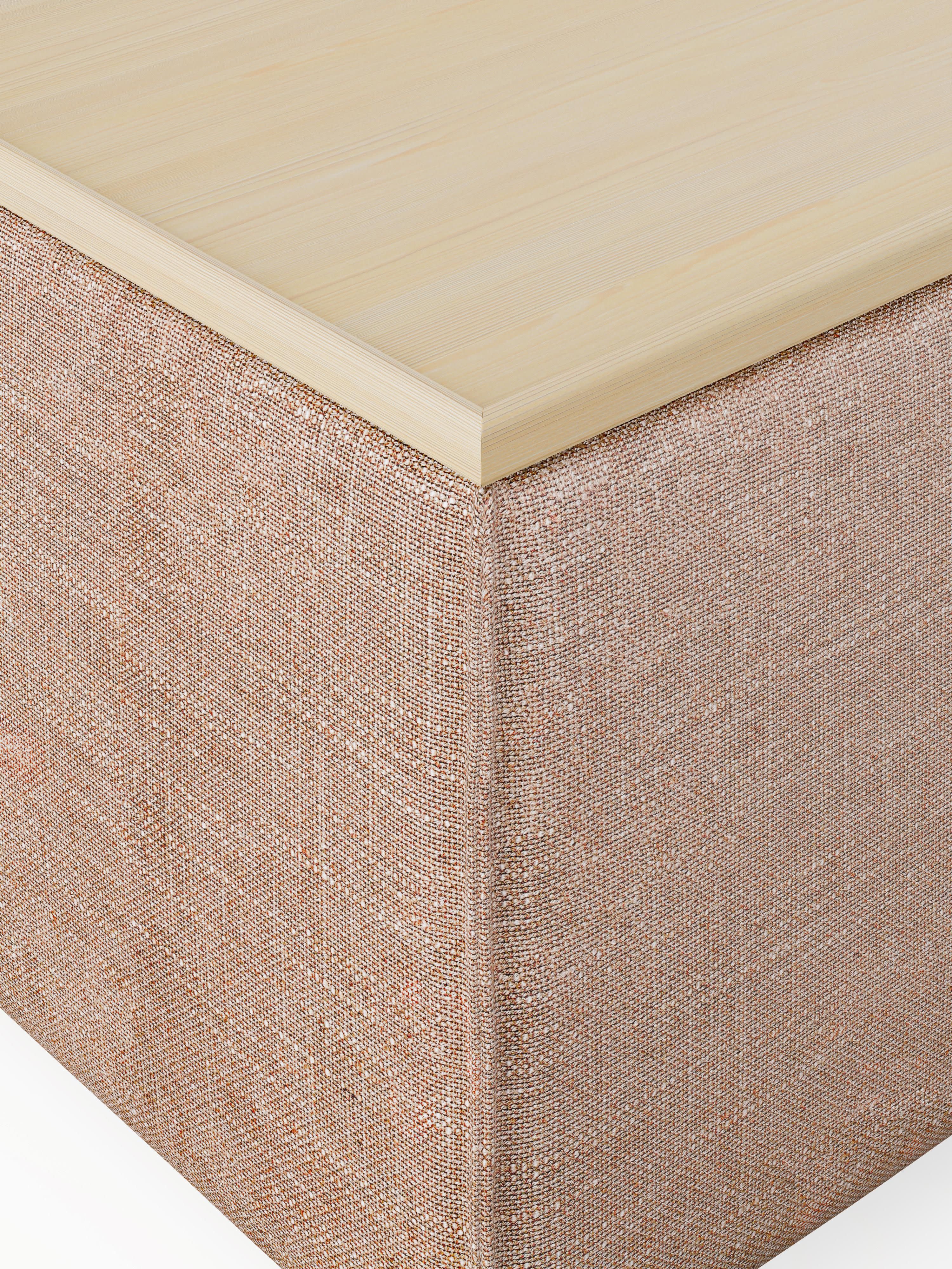 Sofa-Hocker Lennon aus Leinen-Mix mit Stauraum