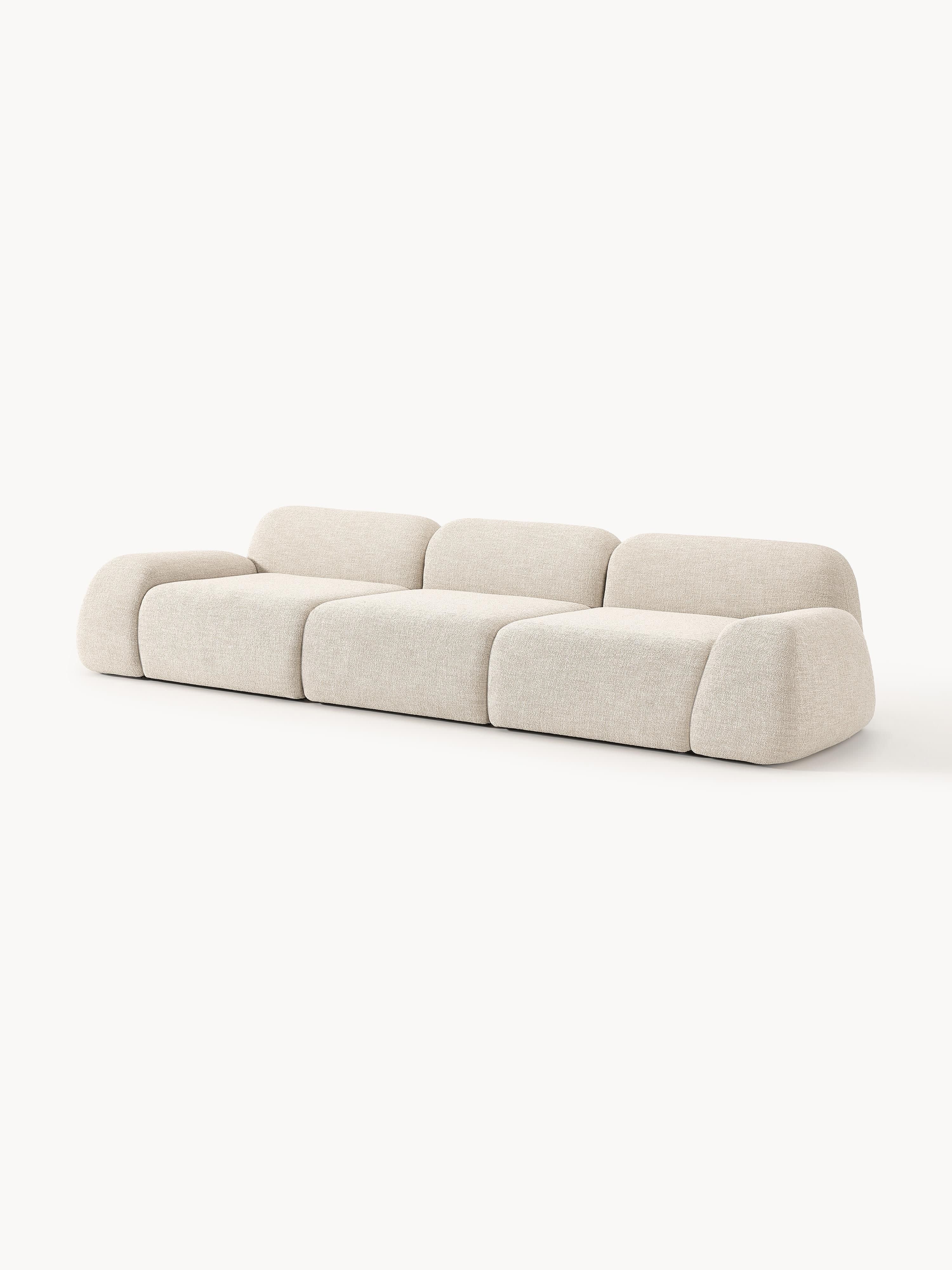 Modulares Bouclé-Sofa Wolke (4-Sitzer)