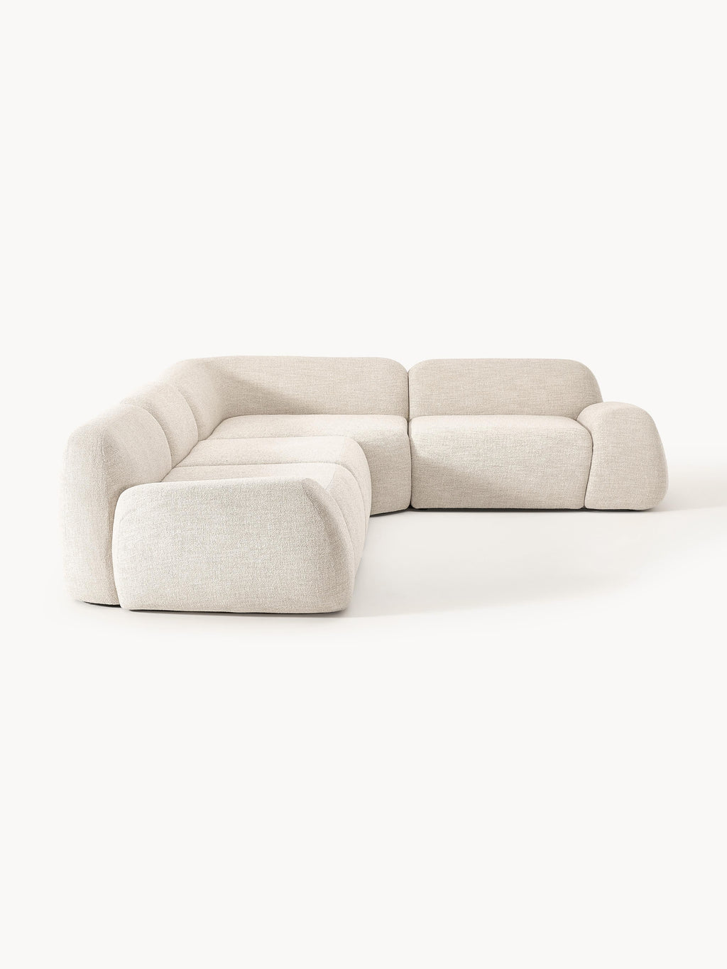 Modulares Bouclé-Ecksofa Wolke (4-Sitzer)