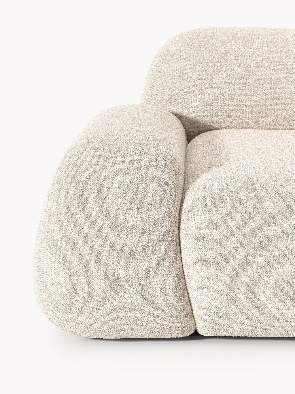 Modulares Bouclé-Ecksofa Wolke (4-Sitzer)