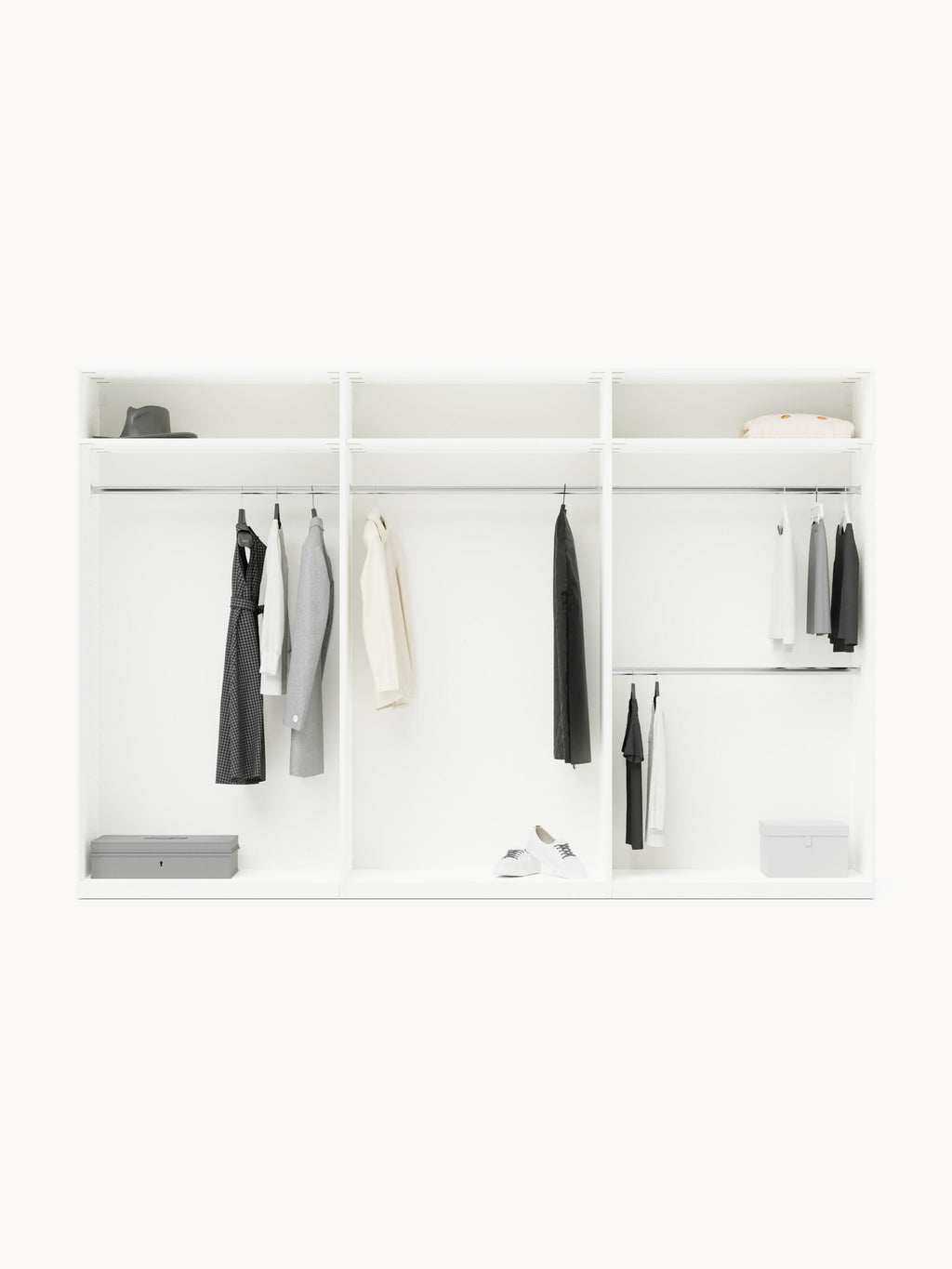 Modularer Drehtürenschrank Charlotte, 100 cm Breite, in verschiedenen Größen