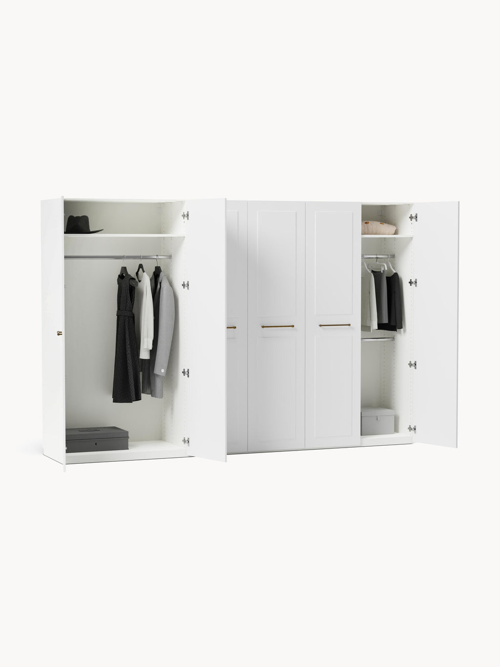 Modularer Drehtürenschrank Charlotte, 100 cm Breite, in verschiedenen Größen