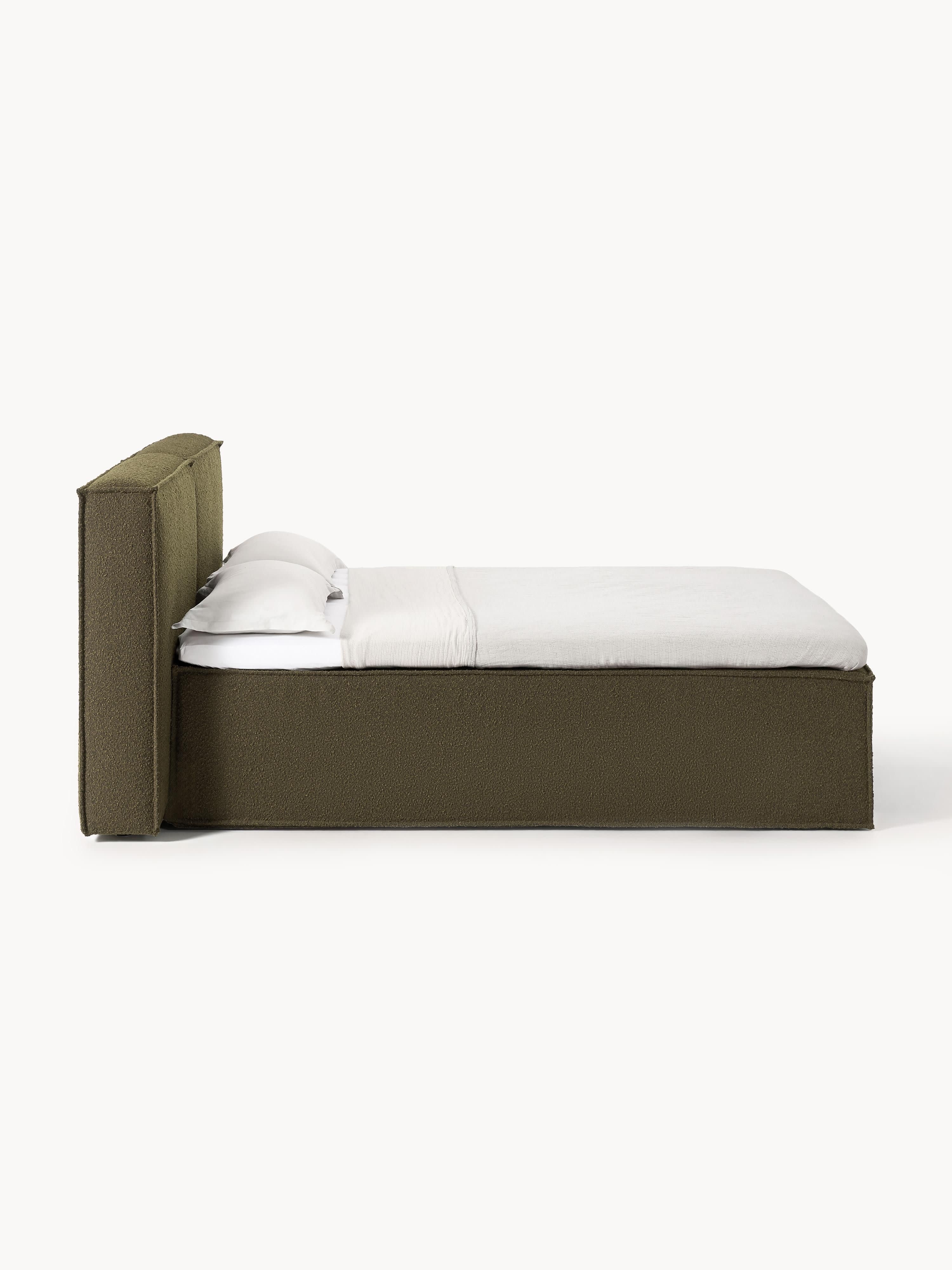Bouclé-Boxspringbett Lennon