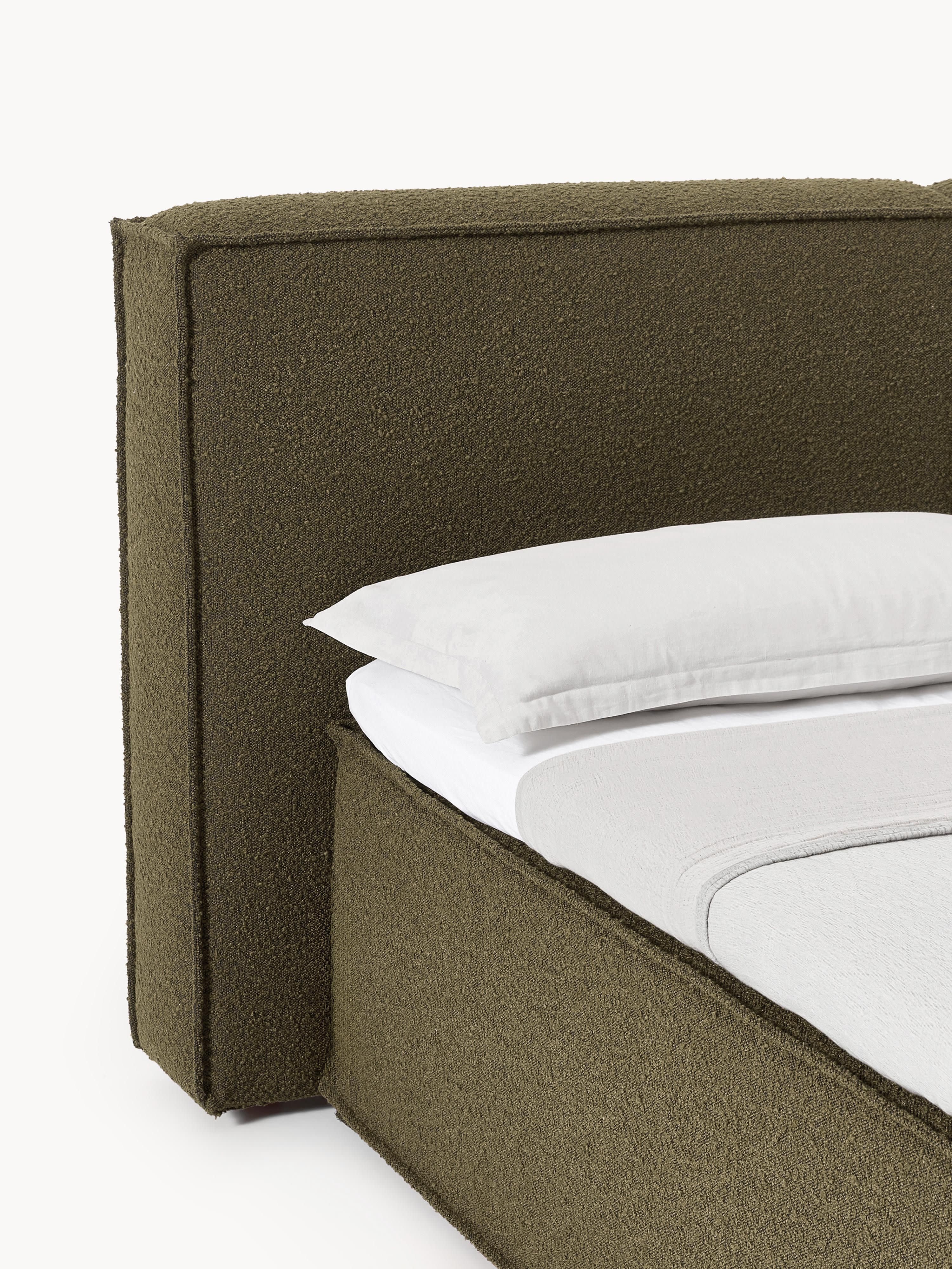 Bouclé-Boxspringbett Lennon